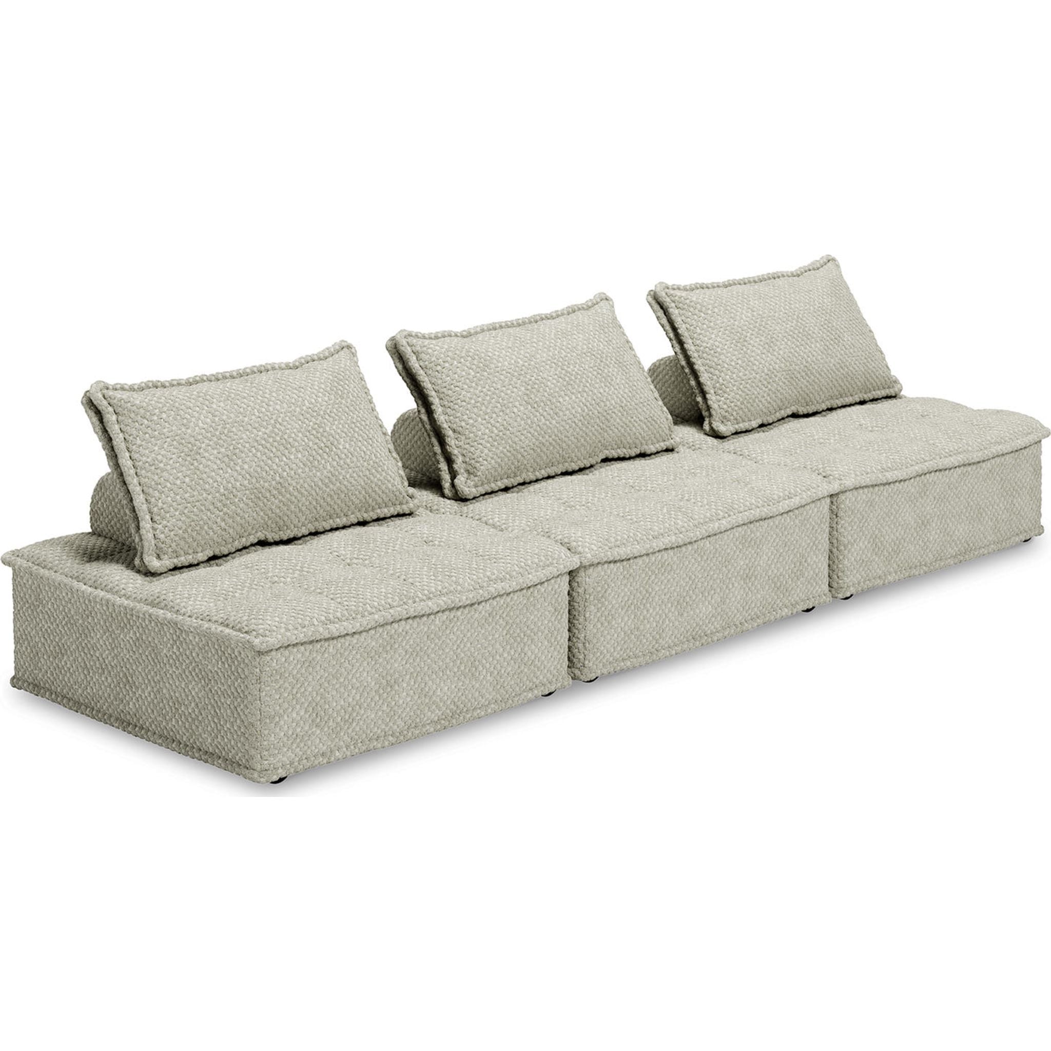 3-Piece Modular Sectional Sofa Set - Modern L-Shaped Couch for Living Room, Home Theater & Office - Soft Fabric Upholstery, Easy Assembly, Space-Saving Design