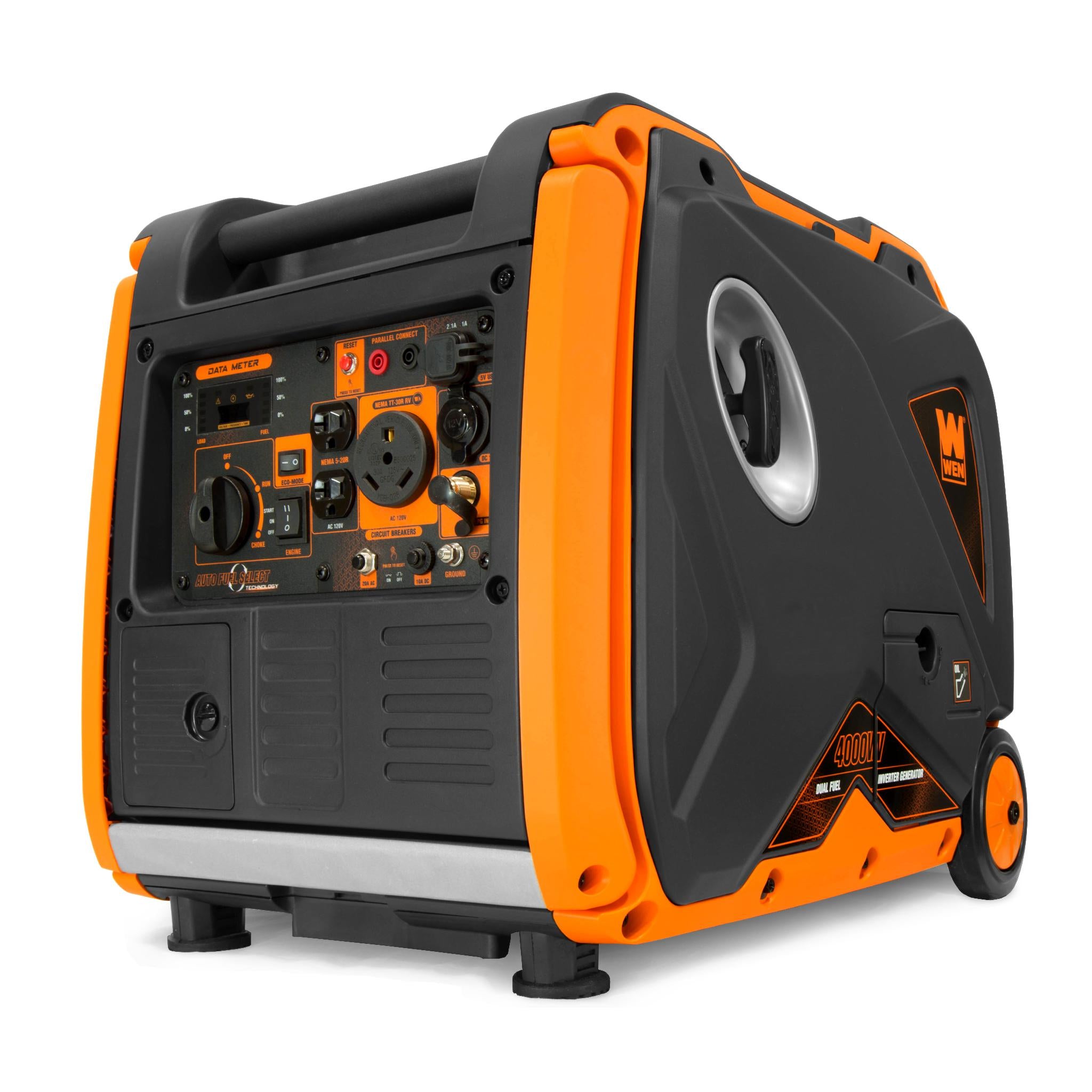 WEN DF400i 4000W Super Quiet Dual Fuel Inverter Generator - RV Ready with Electric Start & Fuel Shut Off | Perfect for Camping, Home Backup & Outdoor Power