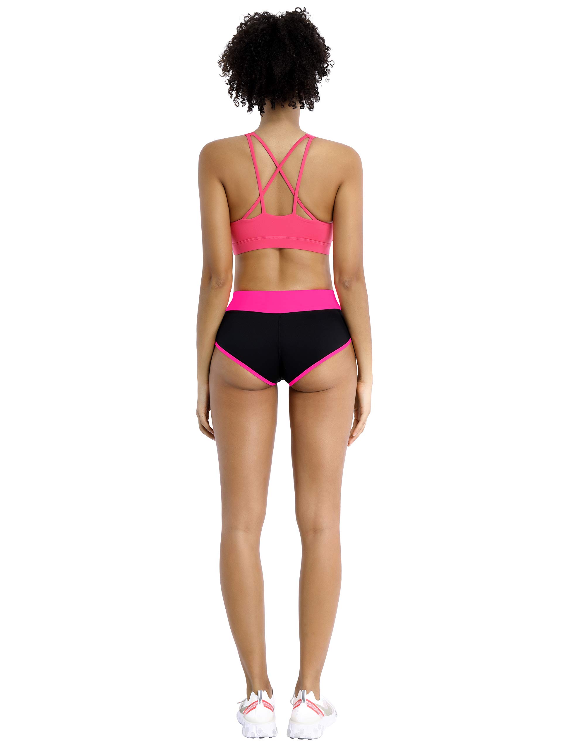 BUBBLELIME Women's Sexy High Waisted Yoga Shorts - XS to XXL Tummy Control Workout Running Athletic Shorts with Moisture Wicking & UPF 30+ for Gym, Yoga, Pilates & Summer Outdoor Activities