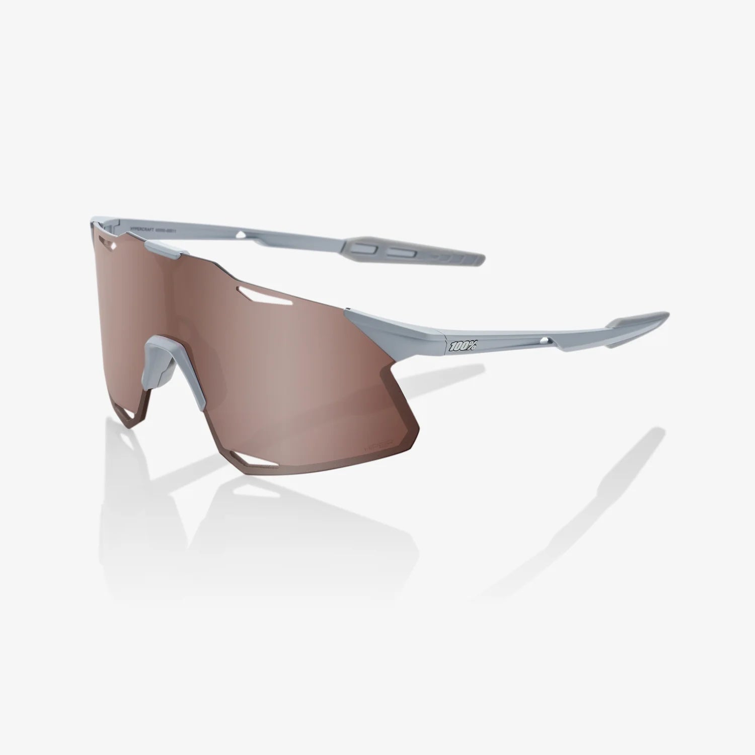 Hypercraft Matte Stone Grey Sunglasses with Hiper Crimson Silver Mirror Lens - Stylish UV Protection for Outdoor Sports & Driving