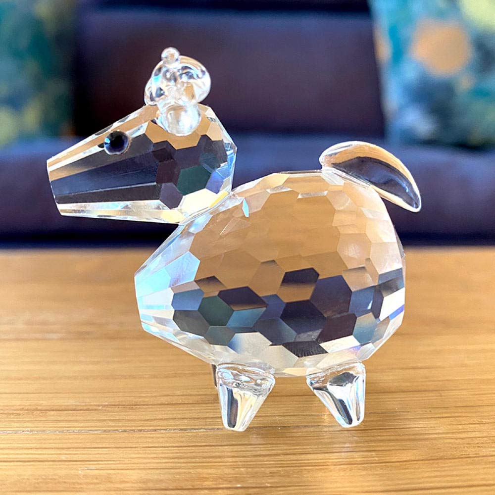 Handmade Crystal Sheep Figurine - Mini Glass Animal Paperweight for Home Decor, Office Desk Ornament | Perfect Gift for Collectors, Housewarming & Feng Shui Decorations