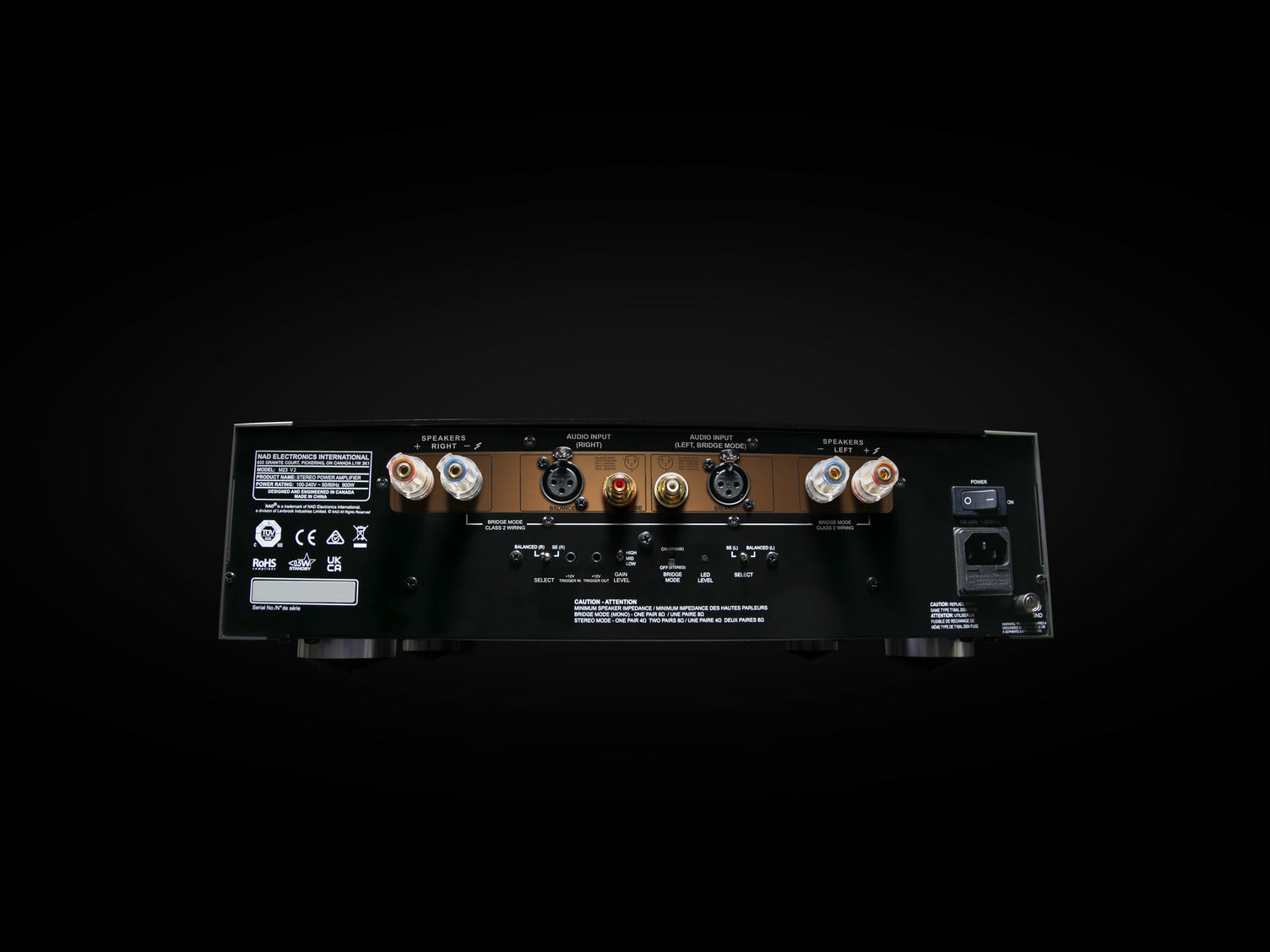NAD Electronics M23 V2 Masters Stereo Power Amplifier - High Fidelity Audio for Home Theater & Music Listening - Perfect for Audiophiles & Home Entertainment Systems