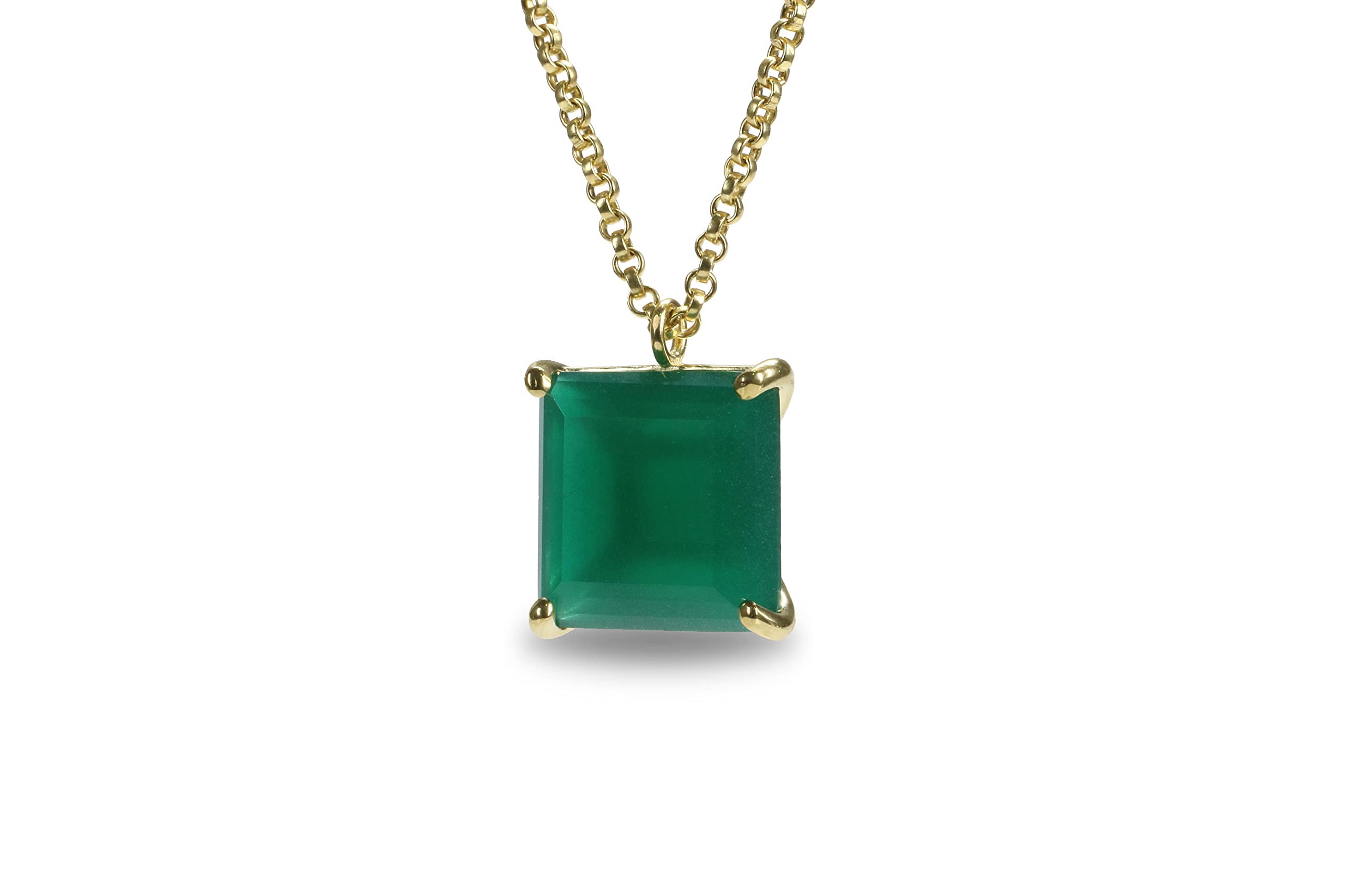 Handmade Green Onyx Necklace for Women - Natural Stone Layering Jewelry - Stylish Statement Gift for Her - Elegant Boho Chic Necklace | Perfect for Everyday Wear, Date Nights & Special Occasions