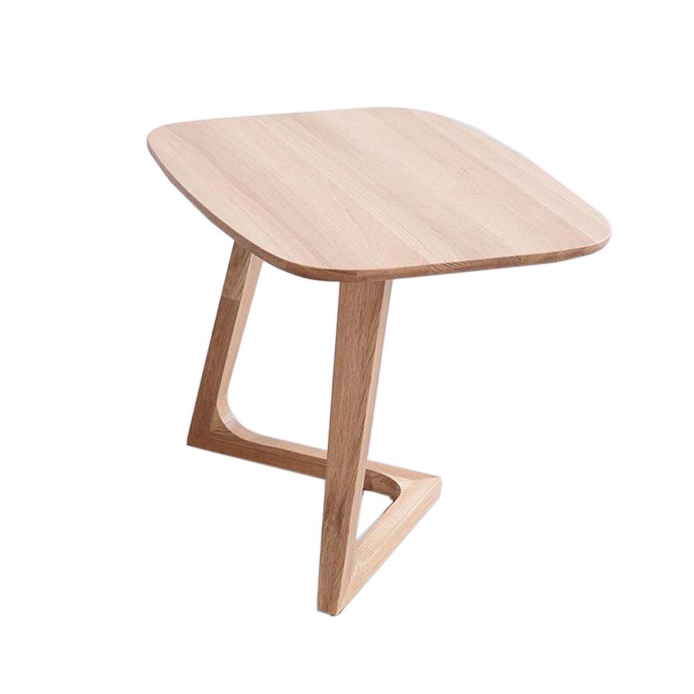 V-Shaped Solid White Oak Coffee Table - Modern Sofa Side Table, Living Room End Table, Computer Desk for Home Office (23.6x18.5x16.92 Inches, Natural Wood) - Perfect for Small Spaces, Apartment Decor & Coffee Shop Style