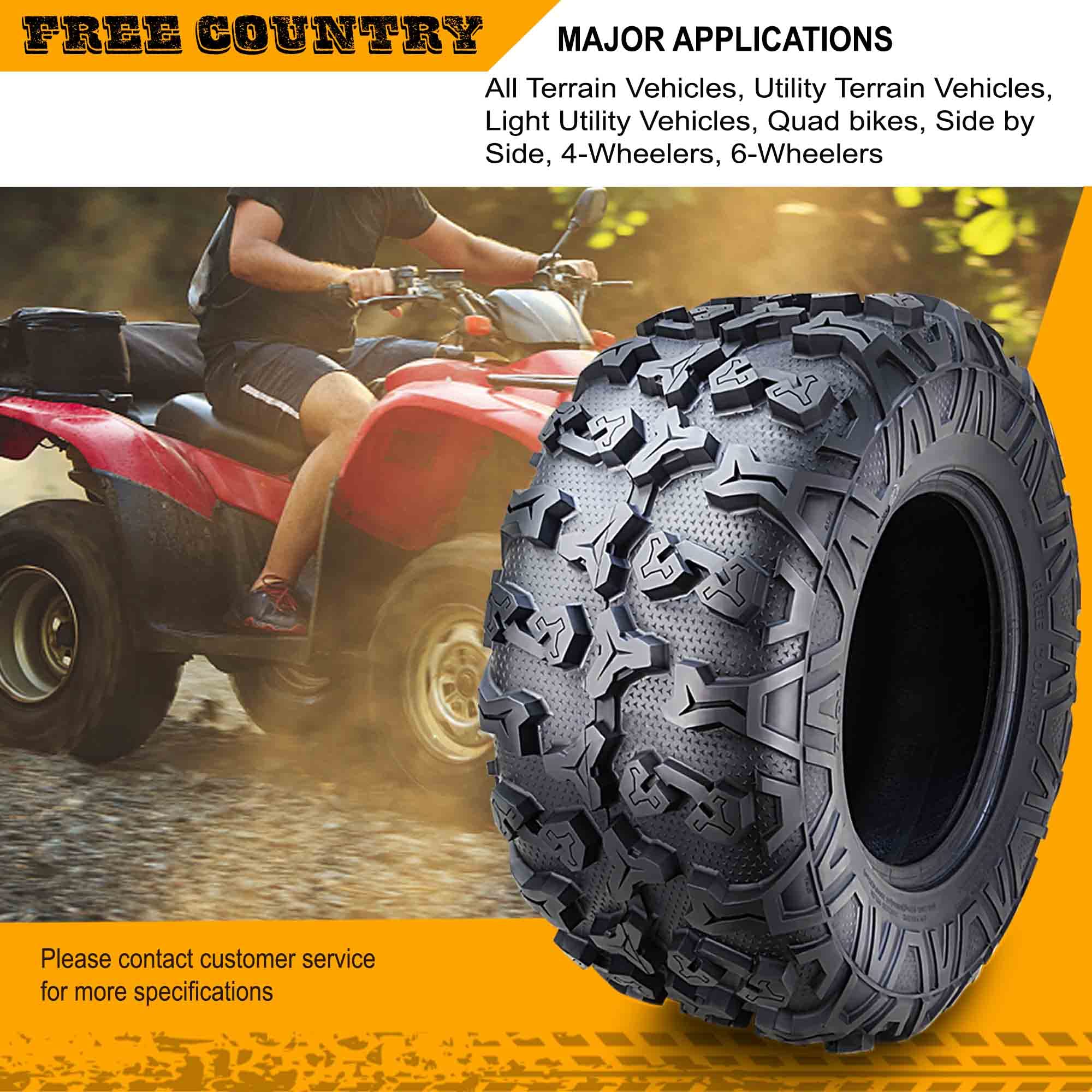 Premium 8PR ATV/UTV Tires 27x11x14 - Heavy Duty All Terrain Tires for 2018-2020 Polaris Sportsman XP 1000 Rear - Perfect for Mud, Sand & Off-Road Adventures