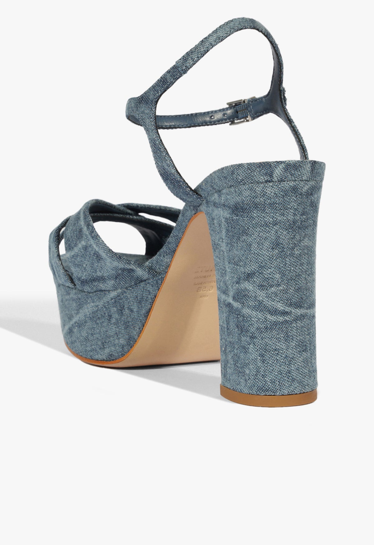 Keefa Women's Denim Sandals with 2.5 Inch Heel - Comfortable High Heel Sandals for Summer, Beach, and Casual Outings