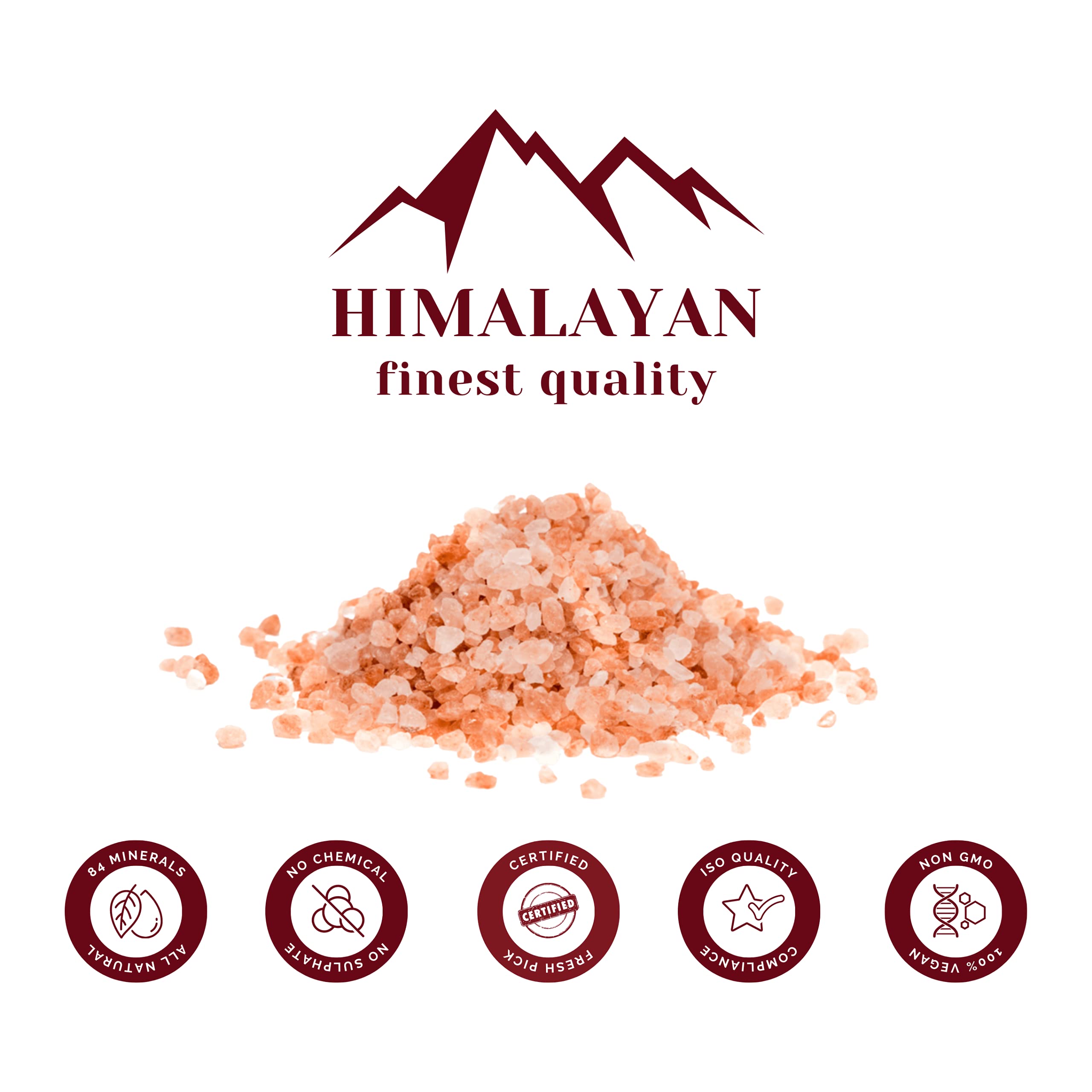 Premium Himalayan Pink Bath Salt - 84 Minerals for Muscle Relief, Detox & Skin Therapy | 1KG Natural Spa Grade | Relaxation, Stress Relief & Negative Energy Cleansing | Perfect for Home Spa, Aromatherapy & Self-Care Rituals