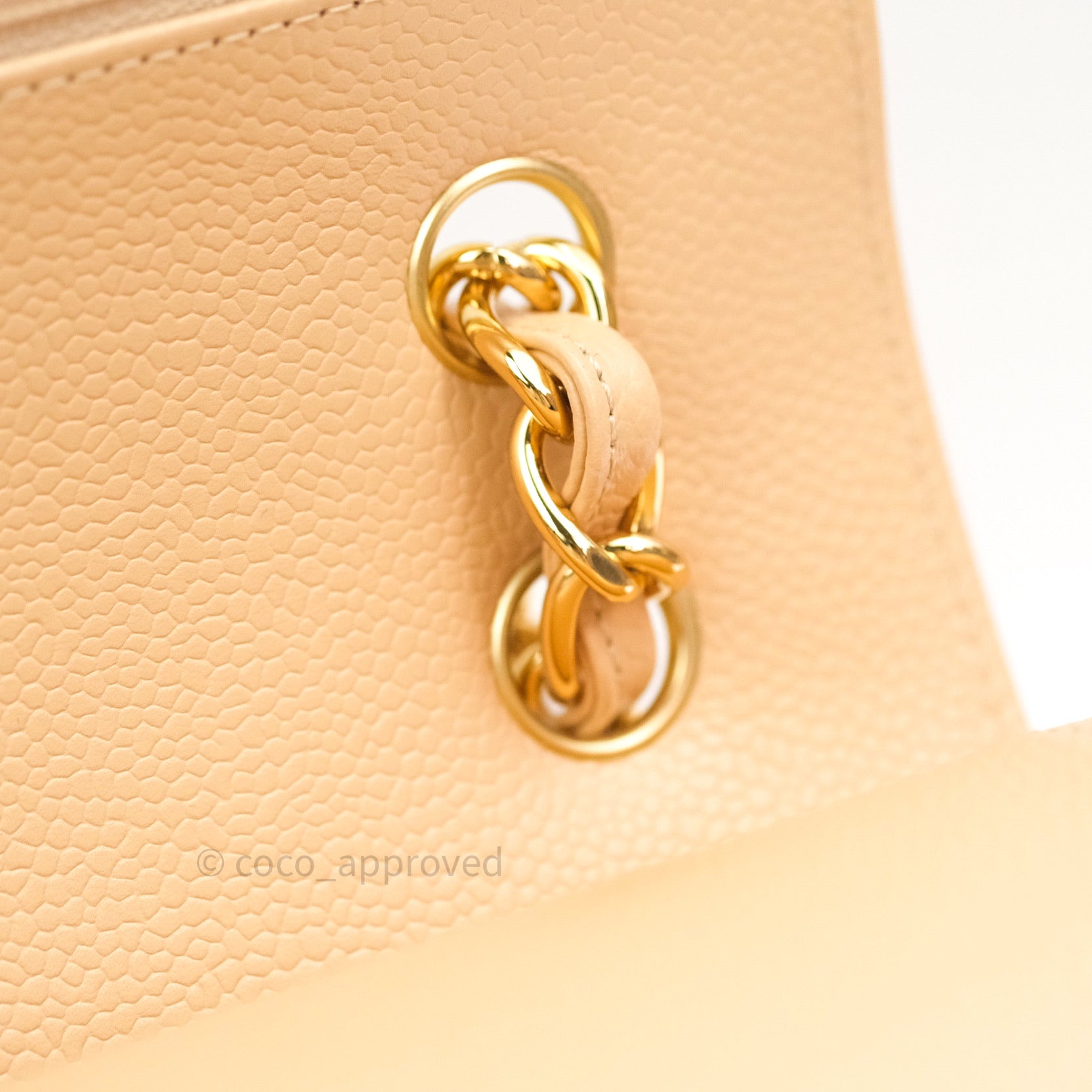 Chanel Classic Jumbo Double Flap Bag Beige Caviar Leather with Gold Hardware - Luxury Designer Handbag for Women, Perfect for Parties & Special Occasions