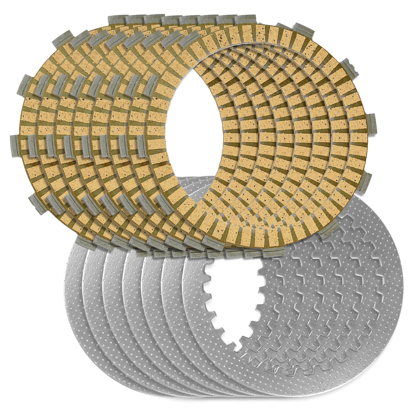 Caltric Clutch Friction & Steel Plates Kit for Yamaha XV1000 Virago 1000 (1984-1985) - High-Performance Replacement Parts for Smooth Gear Shifting & Motorcycle Maintenance