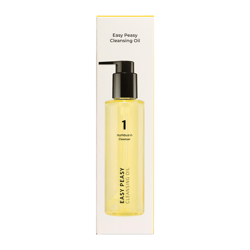 Numbuzin No.1 Easy Peasy Cleansing Oil 200ml - Gentle Makeup Remover & Deep Pore Cleanser for Glowing Skin | Perfect for Daily Skincare Routine