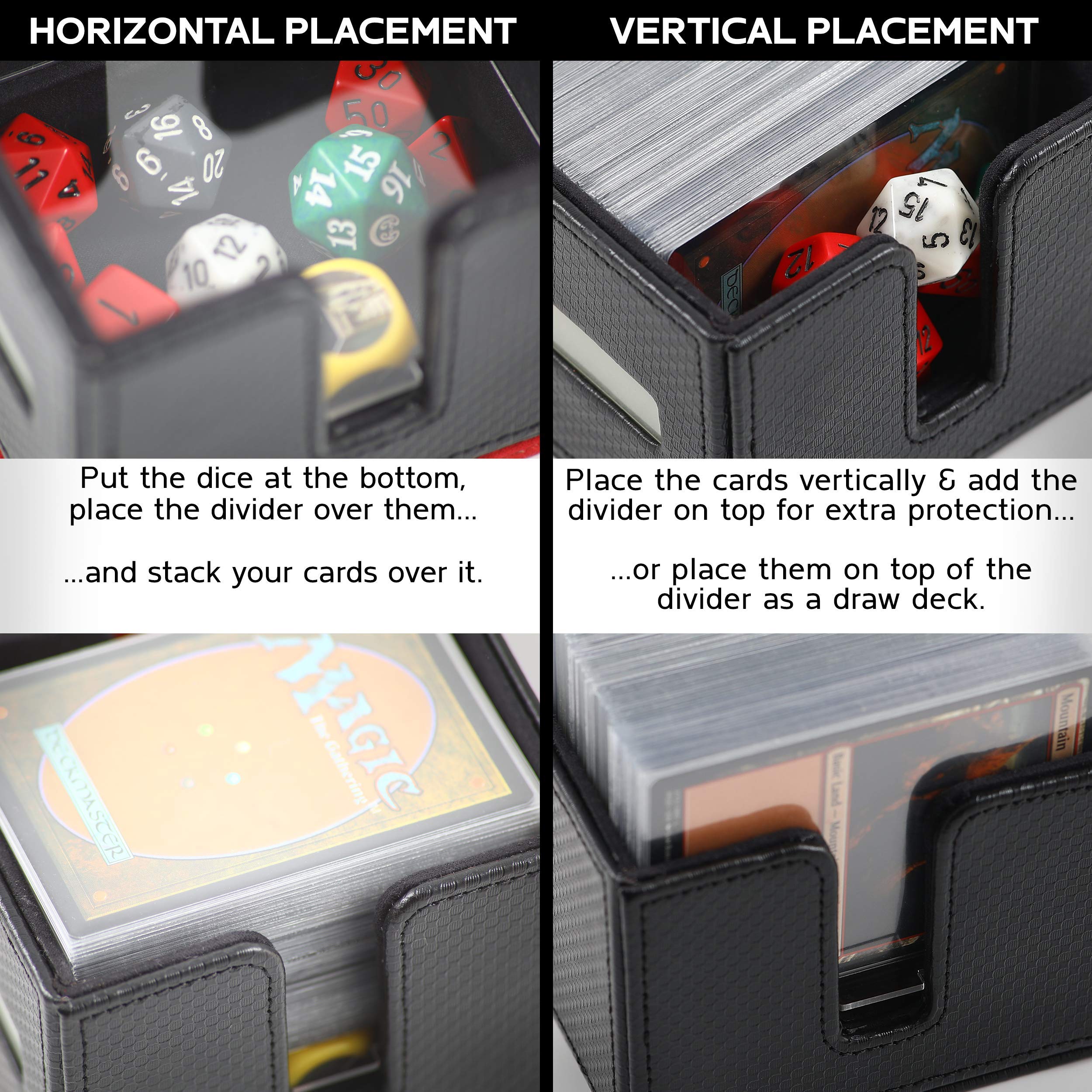 Quiver Time Orange Citadel Deck Block - 100+ Commander MTG Deck Box for Trading Cards - Premium Card Storage Box Holder for MTG, Dice and Tokens with Custom Divider | TCG Deck Box for Magic: The Gathering, Perfect for Game Nights and Card Collection Organization