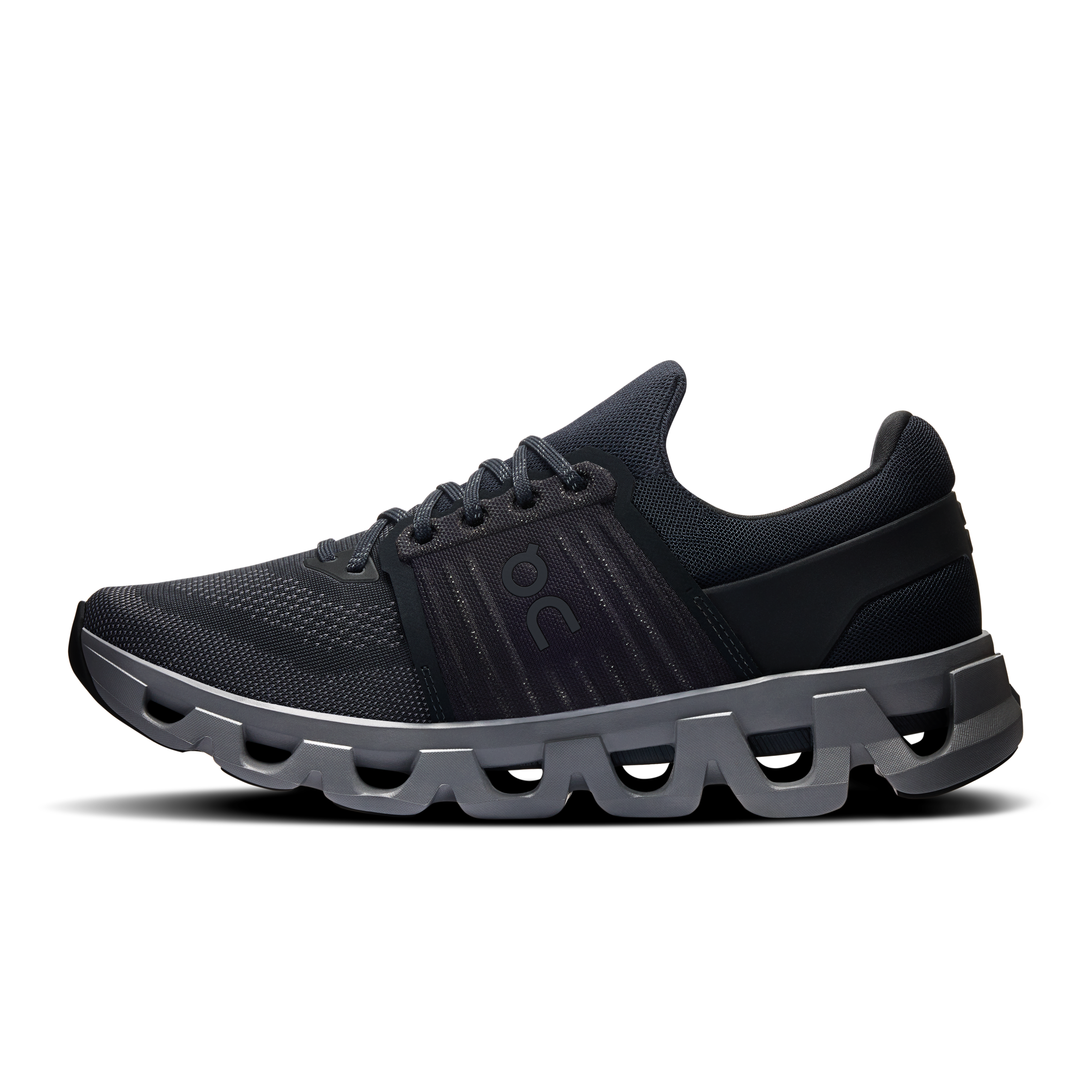 On Running Men's Cloudswift 4 Ad Running Shoes - Black/Rock | Lightweight Performance Sneakers for Road Running & Daily Wear
