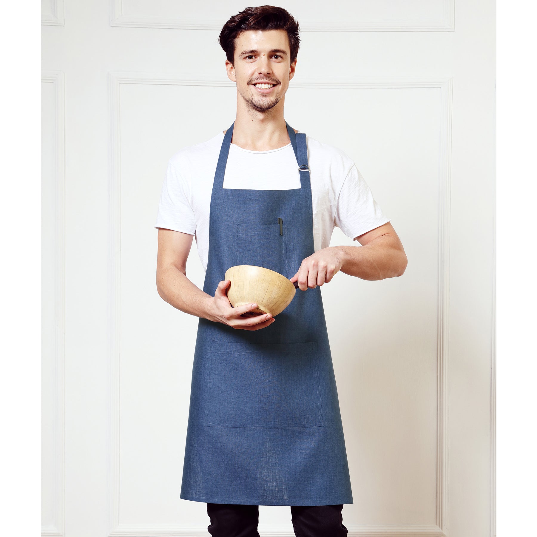 Premium Linen Apron for Cooking, Baking & Grilling - Durable & Stylish Kitchen Apron for Chefs & Home Cooks - Perfect for BBQ, Baking & Crafting