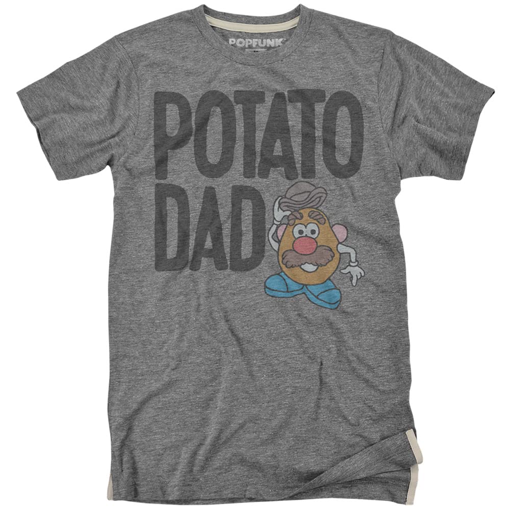 Mr Potato Head Potato Dad Slim Fit Unisex Adult Triblend Heather T-Shirt | Funny Pop Culture Graphic Tee | Casual Wear & Gift for Potato Lovers