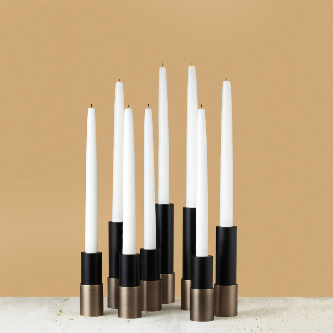 GUBI Space Copenhagen Candlestick - Modern Scandinavian Candle Holder for Dining Table, Wedding & Home Decor