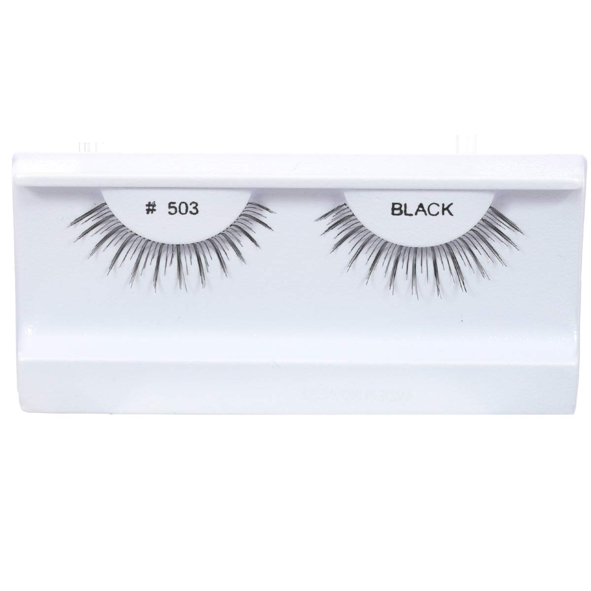 100 Pairs 100% Human Hair False Eyelashes Natural Black #503 - Voluminous & Natural Look for Daily Wear, Parties & Special Occasions