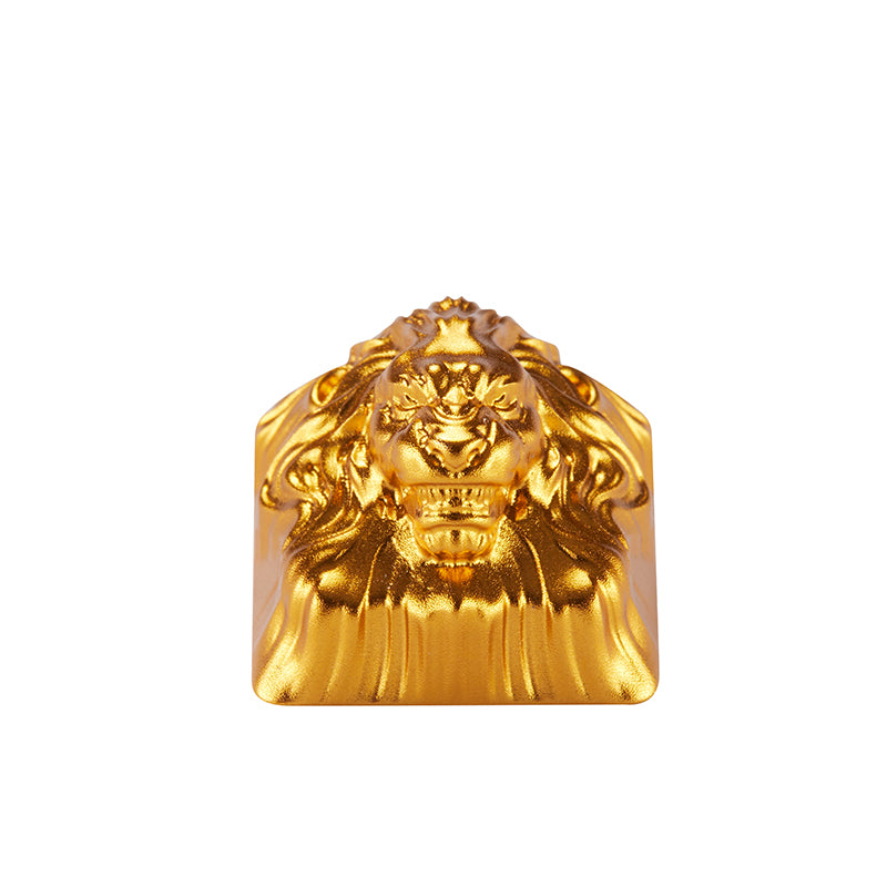 Premium Gold Lion Aluminum Alloy Keycaps - Custom Translucent Metal Keycaps for Mechanical Keyboards - Perfect for Gaming, Typing & Custom PC Builds