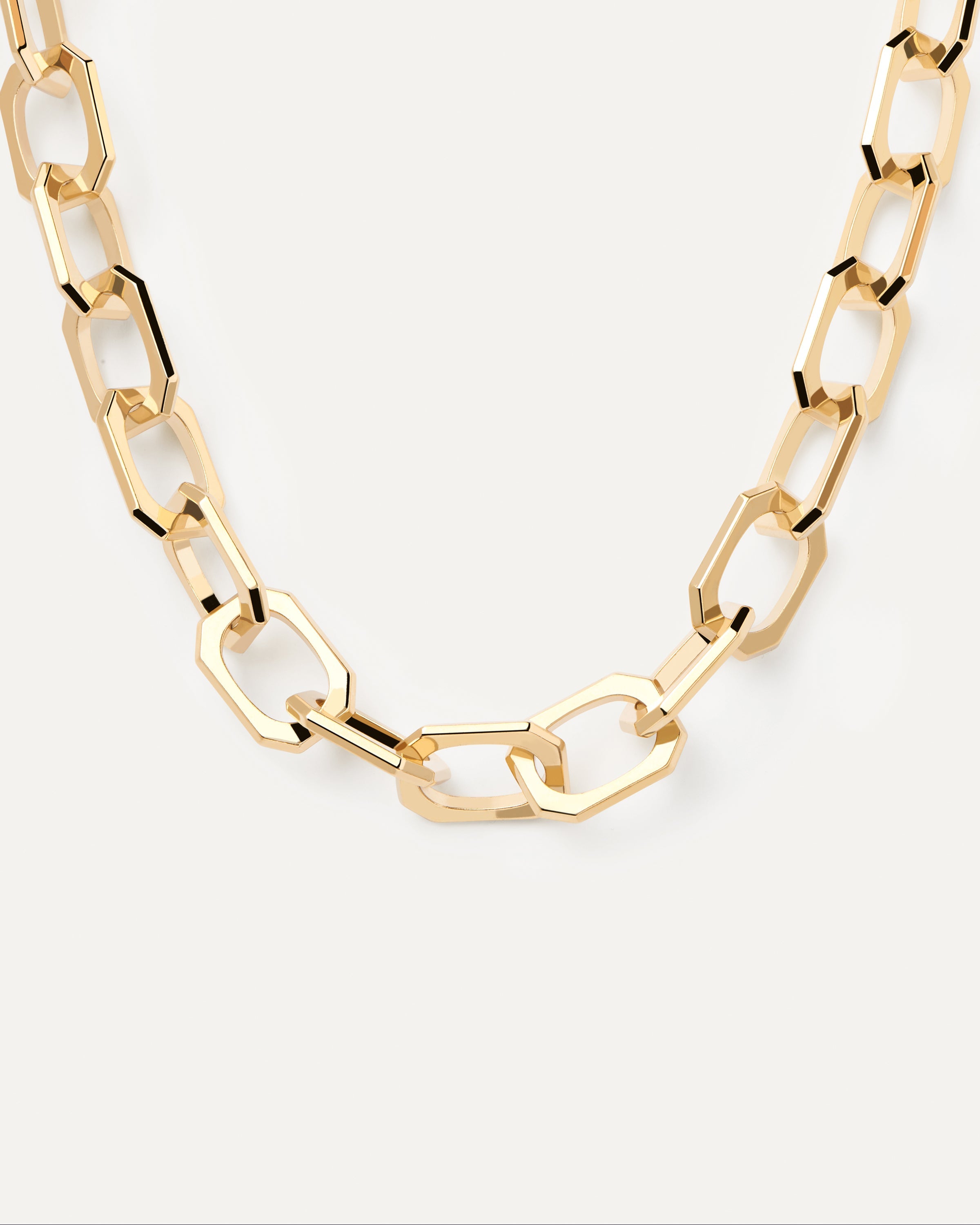 Elegant Large Signature Chain Necklace for Women - Gold & Silver Layered Statement Jewelry - Perfect for Parties, Date Nights & Office Wear