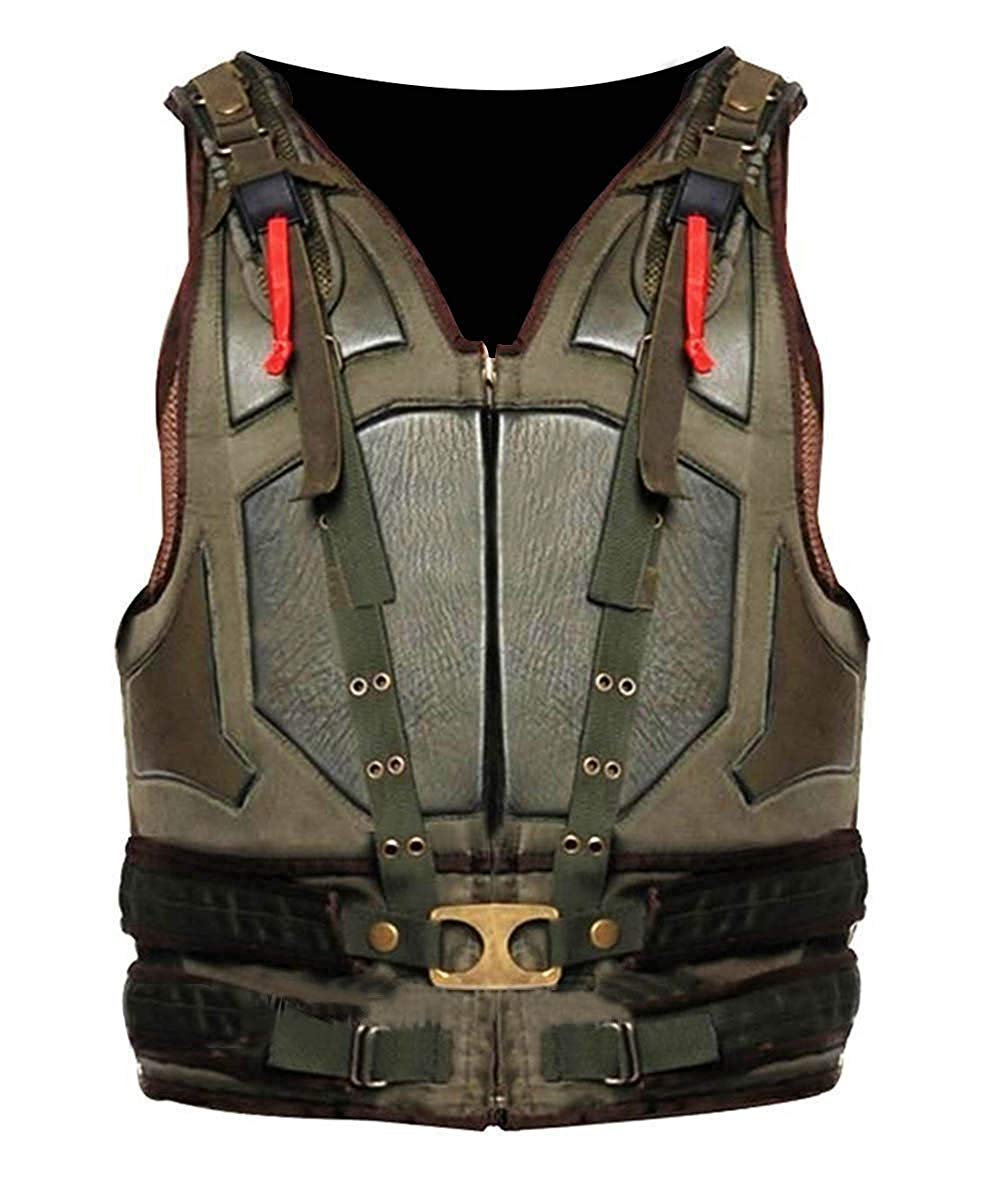 NM-Fashions Men's Tom Knight Rises Brown Military Faux Leather Bane Coat - Premium Cosplay Costume for Halloween, Comic Con & Movie Themed Parties