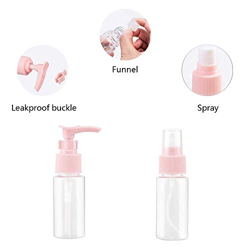 Multipurpose Cosmetic & Toiletries Travel Pouch Kit with Refillable Spray Bottles - Perfect for Airplane Carry-on, Gym Essentials & Vacation Organization