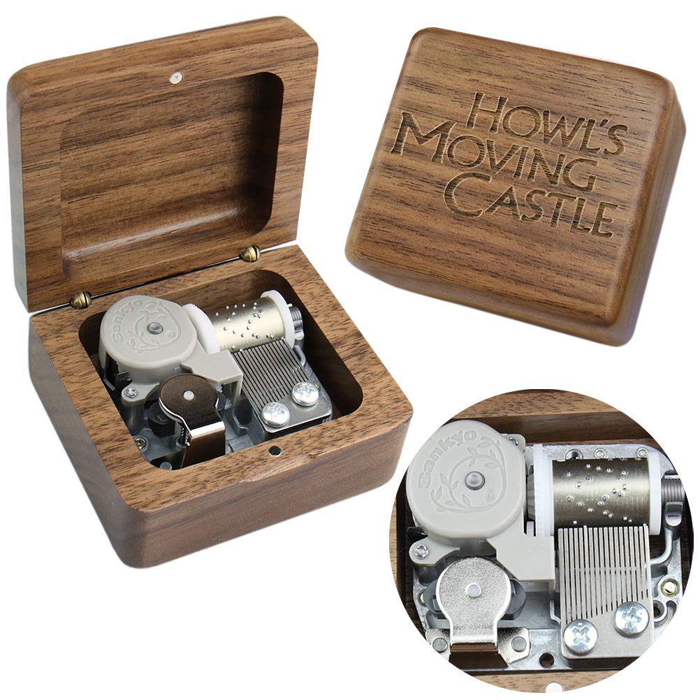 Vintage Merry Go Round of Life Music Box - Hand-Crank Wooden Wind Up Musical Gift for Christmas, Birthday & Anniversaries (Walnut) - Perfect for Home Decor, Romantic Surprises & Collectors