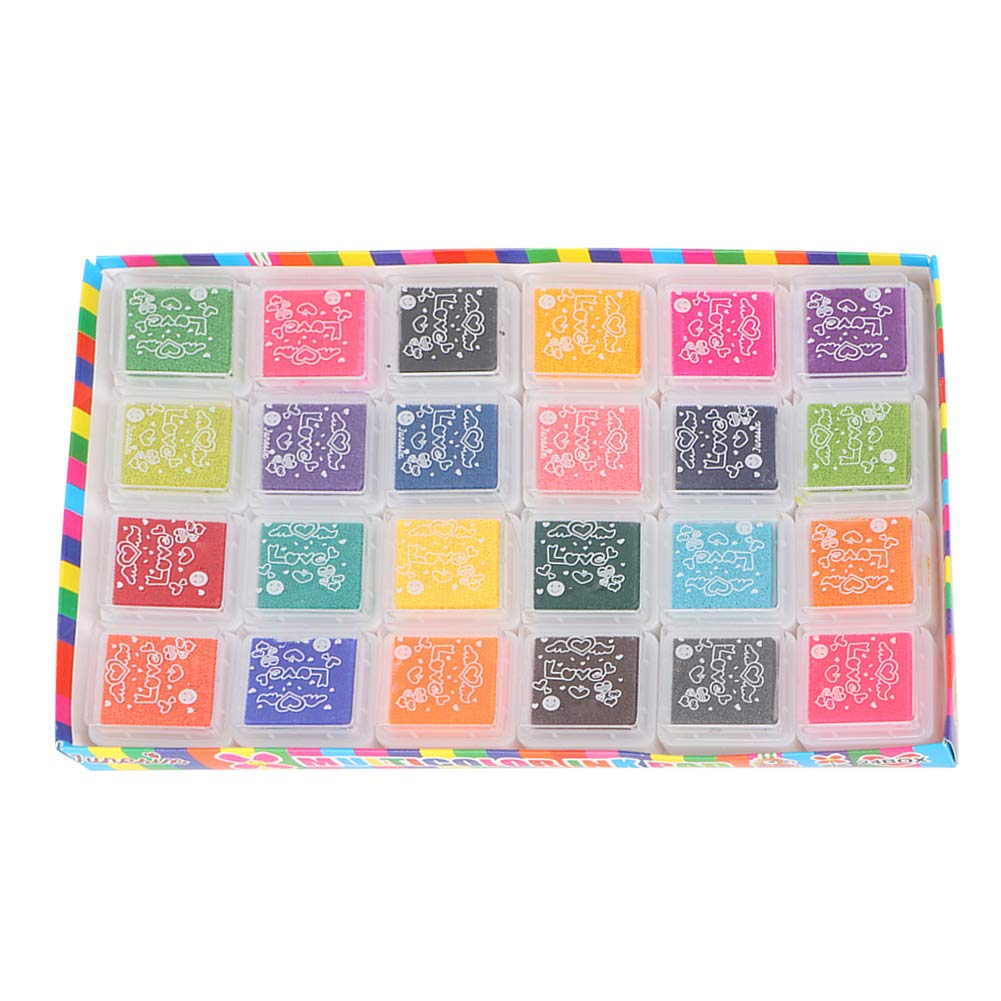 24-Color Oil Stamp Ink Pad for Artists - Painting, Graffiti on Paper & Wood