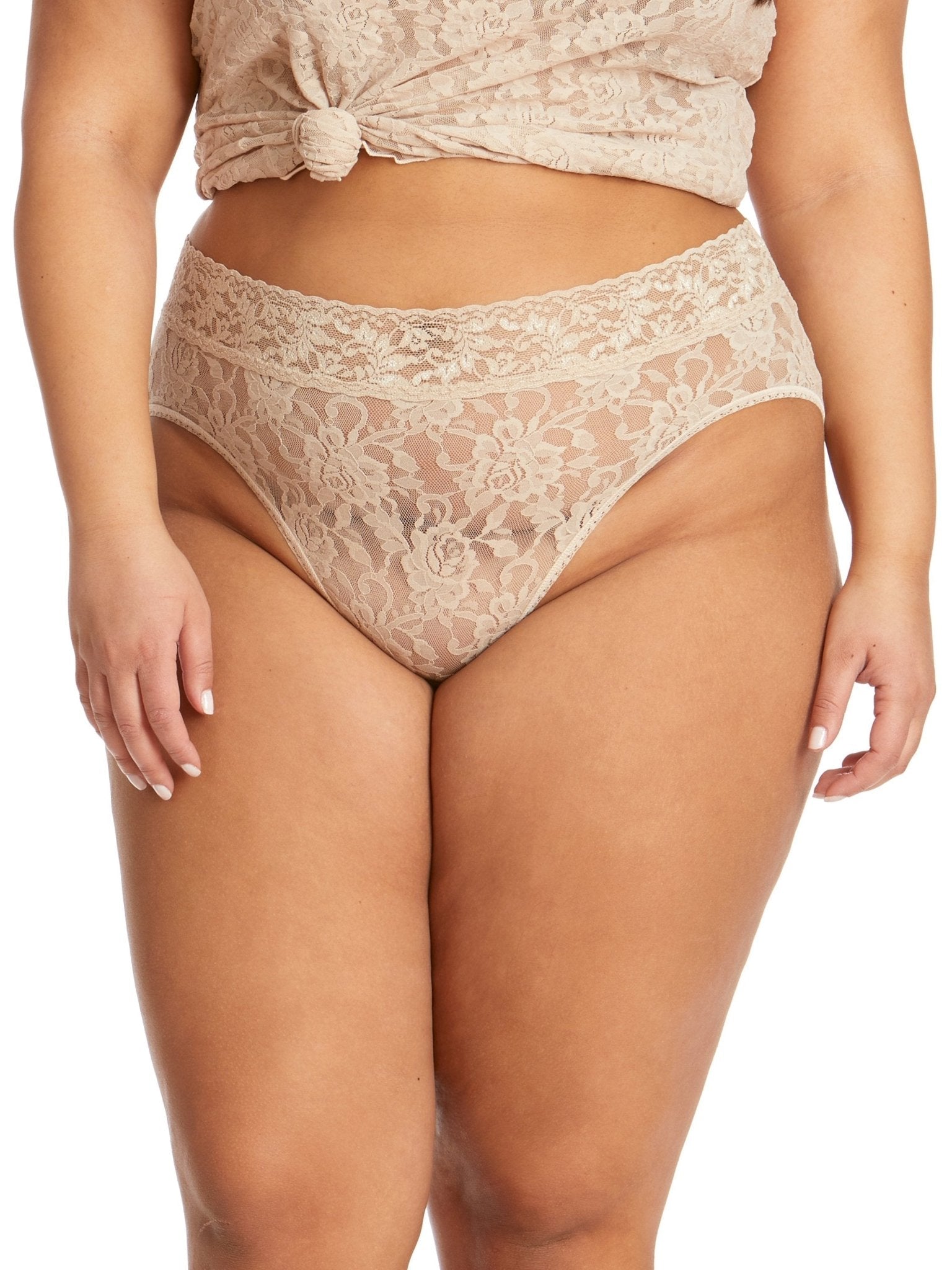 Plus Size Lace French Brief Panties for Women - Comfortable & Sexy Underwear for Everyday Wear or Special Occasions