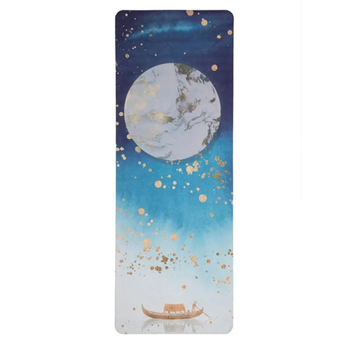 Premium Foldable Travel Yoga Mat - Non-Slip Natural Rubber Suede Exercise Mat for Yoga, Pilates & Gym - Perfect for Home Workouts, Outdoor Activities & Travel