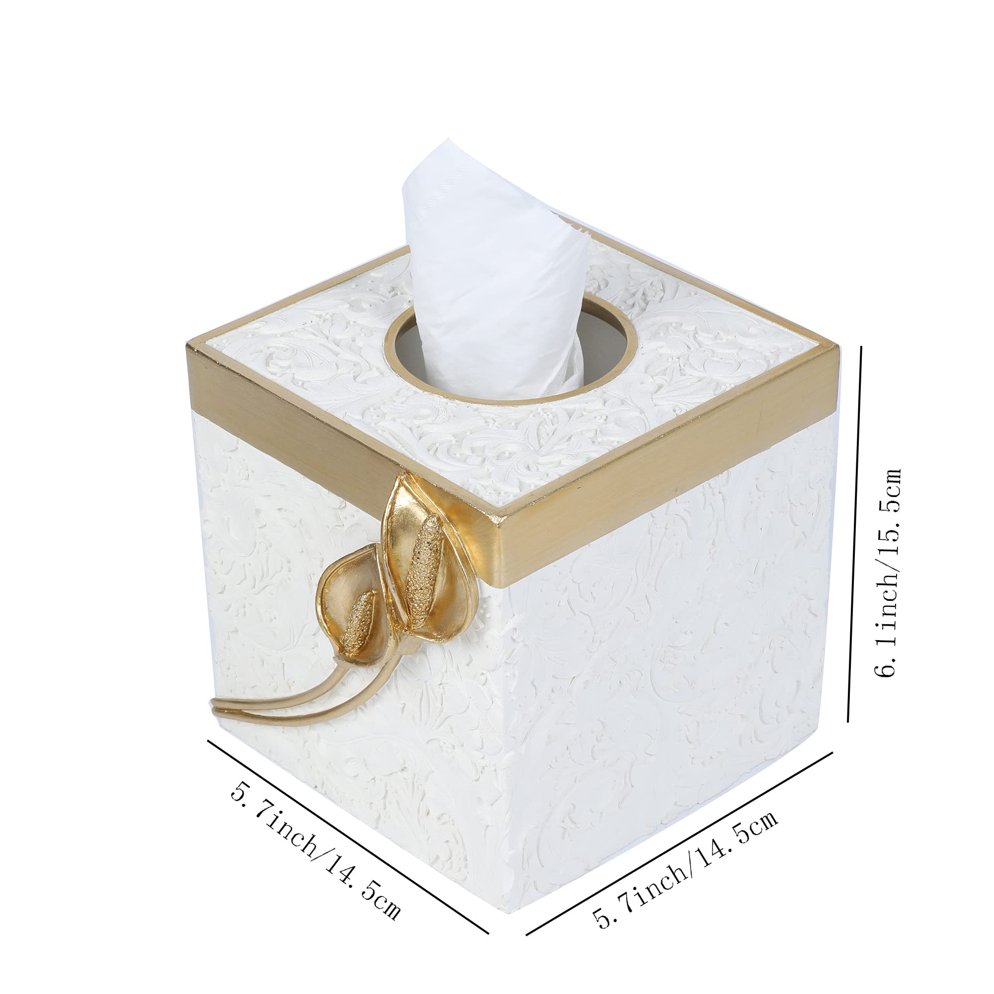 Modern Square Tissue Box Cover Holder - Stylish Bathroom Vanity & Countertop Decor, Unique Design for Bedroom, Living Room & Bathroom Accessories - Perfect for Home, Office & Hotel Decor