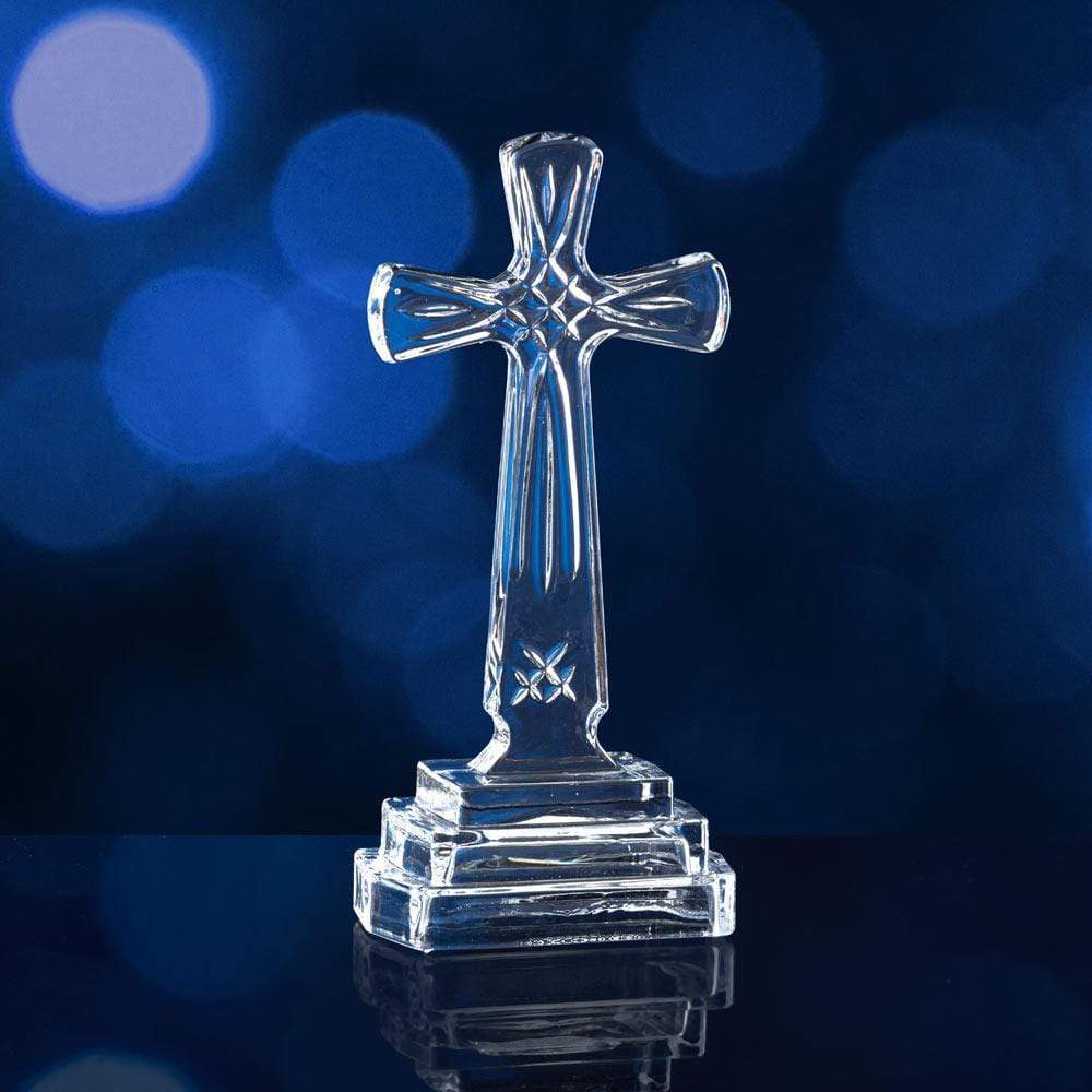 Rejoice Glass Cross Pendant Necklace - Elegant Religious Jewelry for Women & Men - Perfect for Church, Weddings, Baptism & Daily Wear