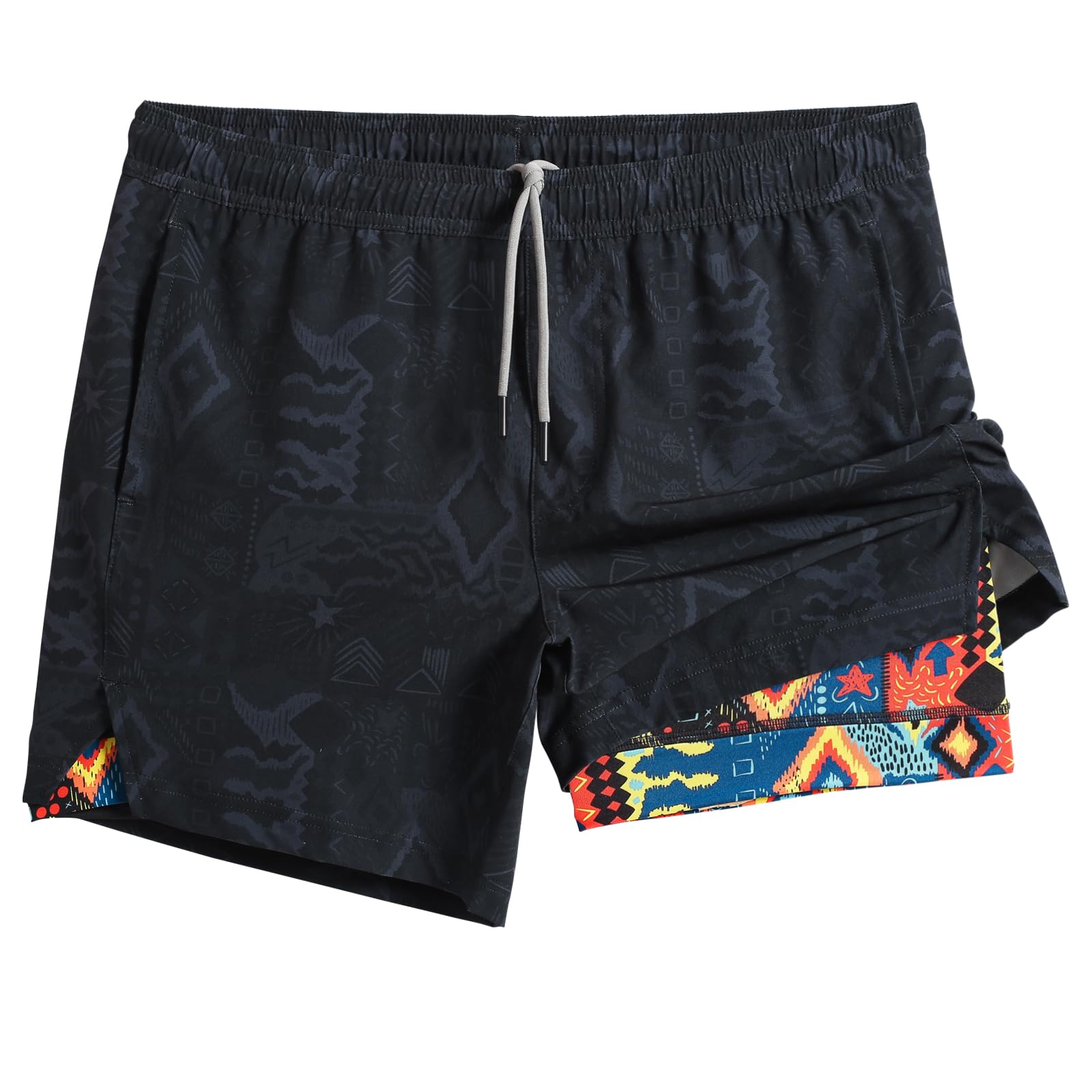 Maamgic Men's 5-Inch Quick Dry Gym Running Shorts - 2-in-1 Athletic Workout Shorts for Training, Jogging & Outdoor Sports | Lightweight & Breathable