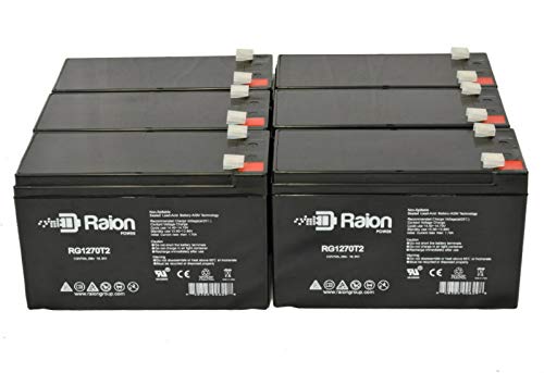Raion Power 12V 7Ah AGM Replacement Battery for Power Source WP7.5-12 (91-190) - 6 Pack - Perfect for UPS Backup, Emergency Lights, and Security Systems