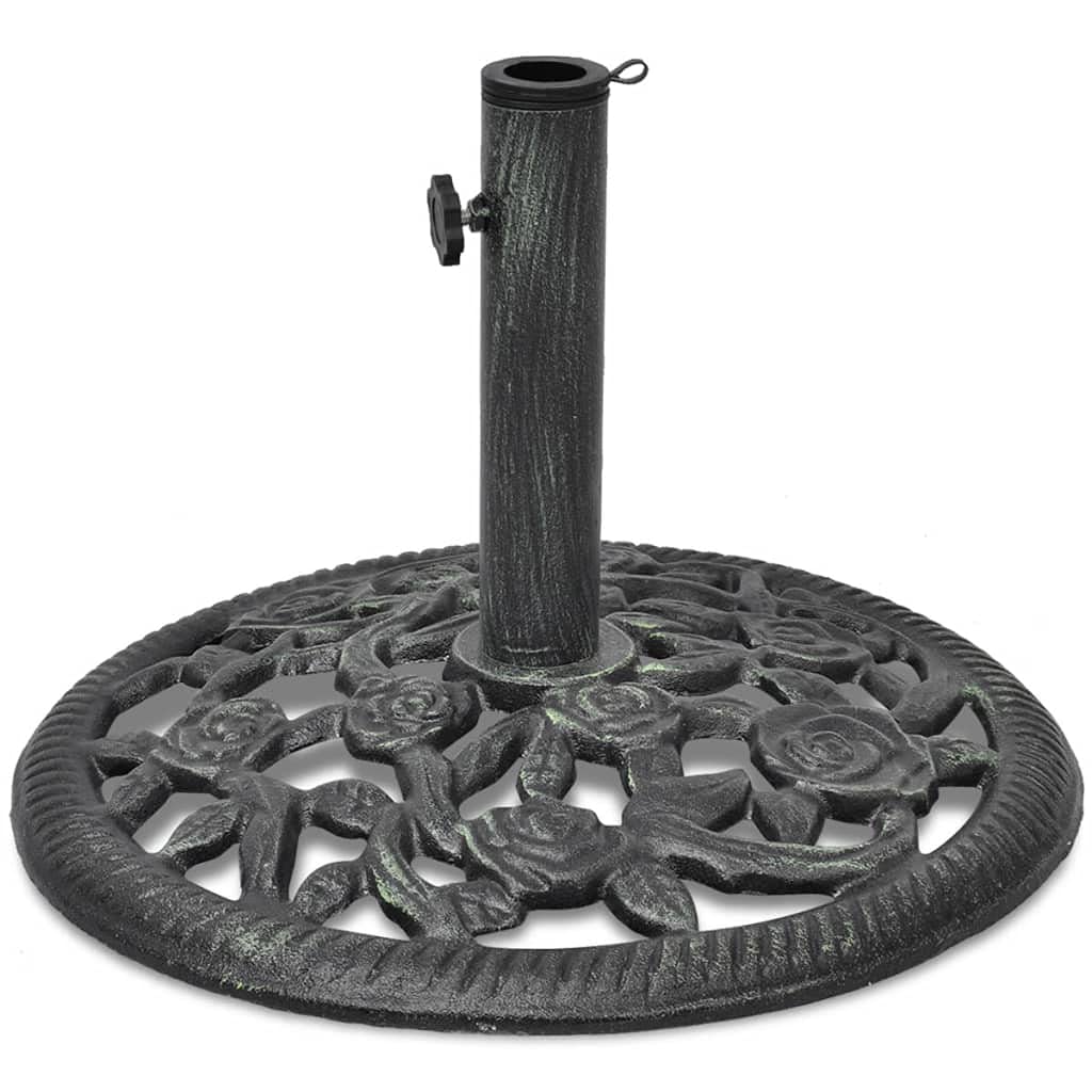 WELLIKEA Heavy Duty 26 lb Cast Iron Umbrella Base - 19 Inch Round for Patio, Garden, and Outdoor Use