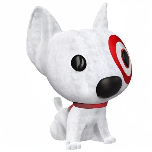 Funko POP! Ad Icons: Target - Bullseye (Flocked with Red Collar) Exclusive Collectible Figure | Perfect for Target Fans, POP Collectors, and Office Desk Decor