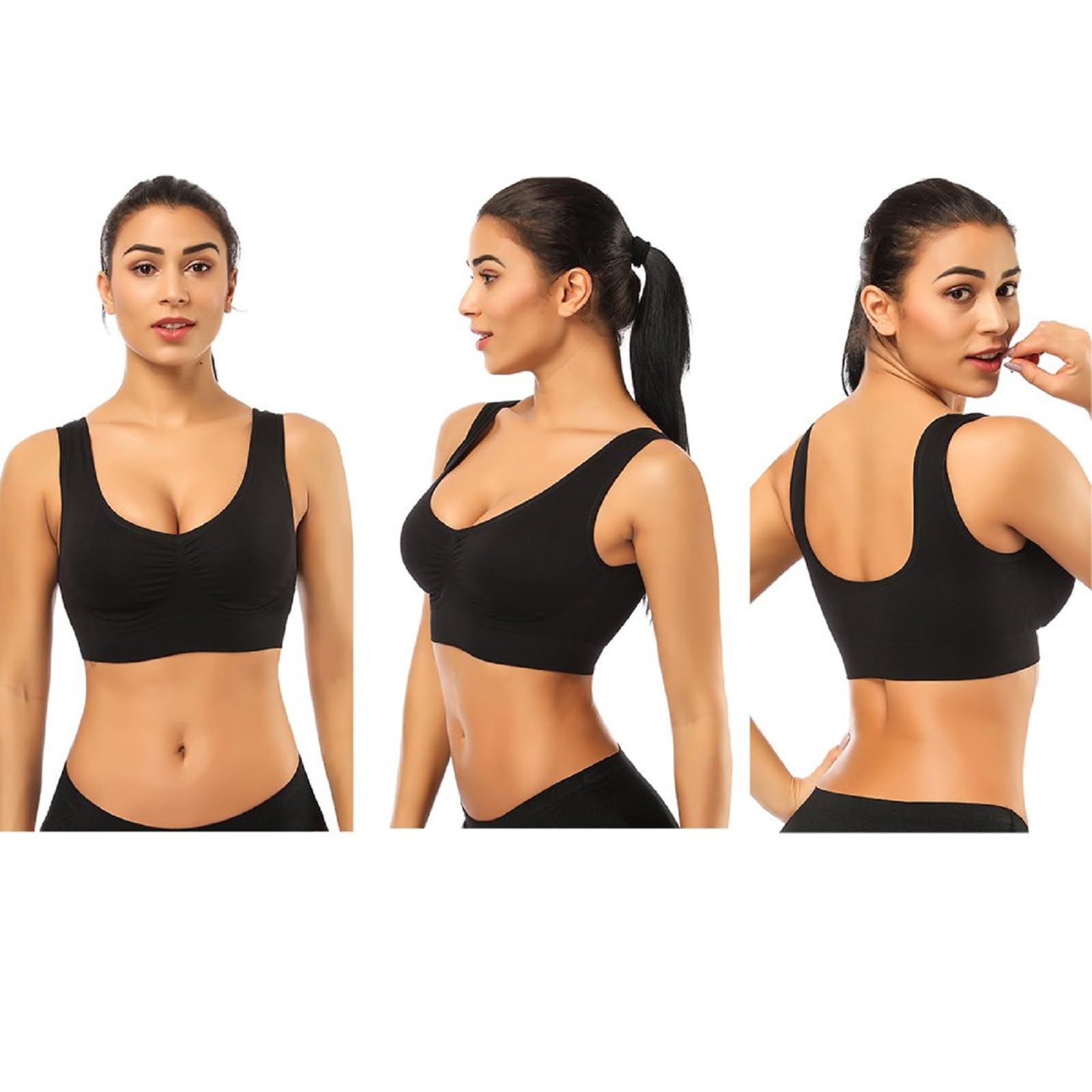 BESTENA Comfort Bra for Women - Seamless Wireless Sleep Bra with Removable Pads, Yoga & Sports Bra - Perfect for Sleeping, Lounge Wear, Yoga Practice & Low-Impact Workouts