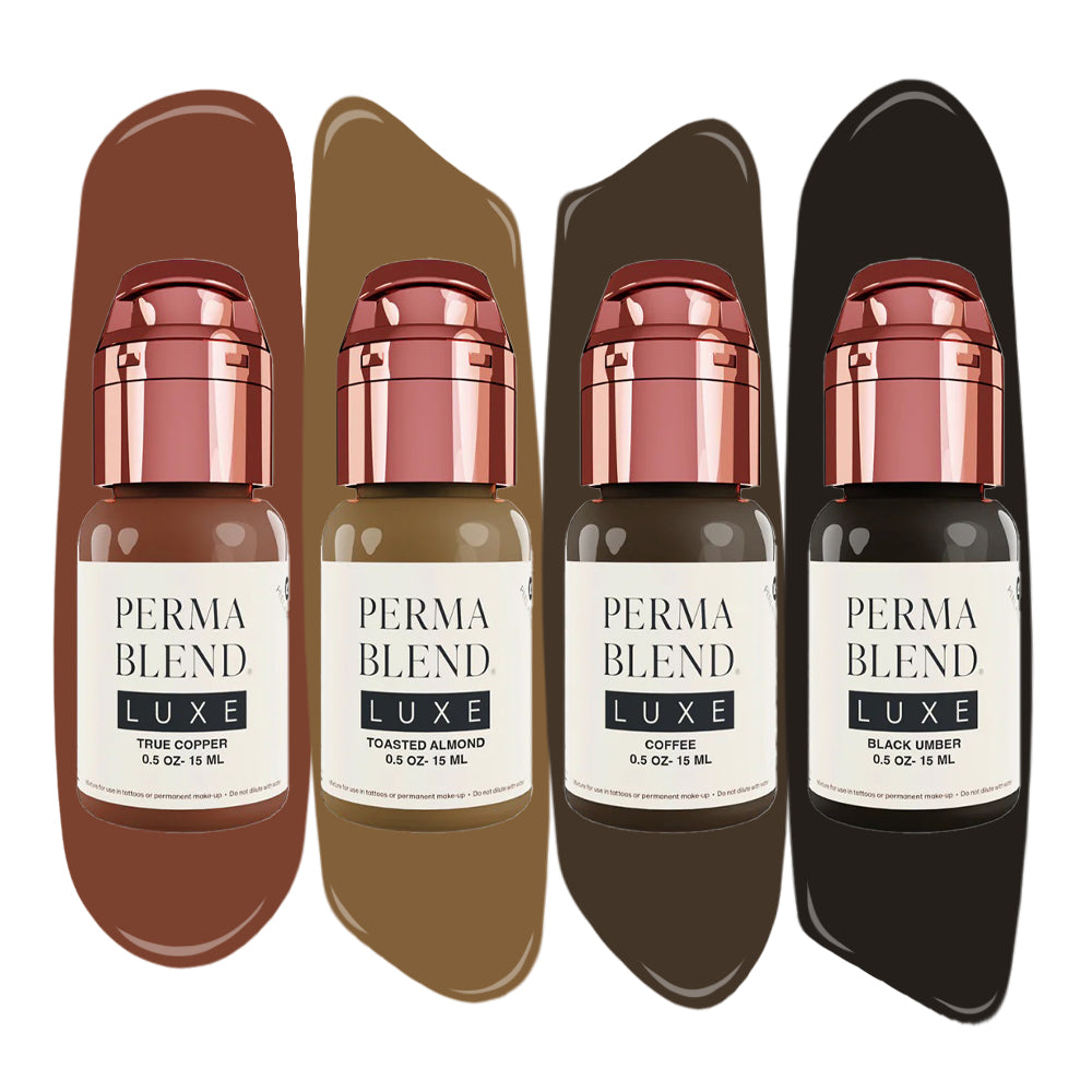 Perma Blend Luxe Light to Dark Brows Mini Set - 4.5oz Bottles for Professional Eyebrow Tinting & Shaping - Perfect for Salon Use or DIY Beauty at Home