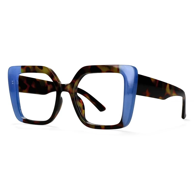CCspace Women's Full Rim Square Polycarbonate Reading Glasses +1.00 to +4.00 Strength - Lightweight Blue Light Blocking Readers for Computer Work, Reading & Office Use