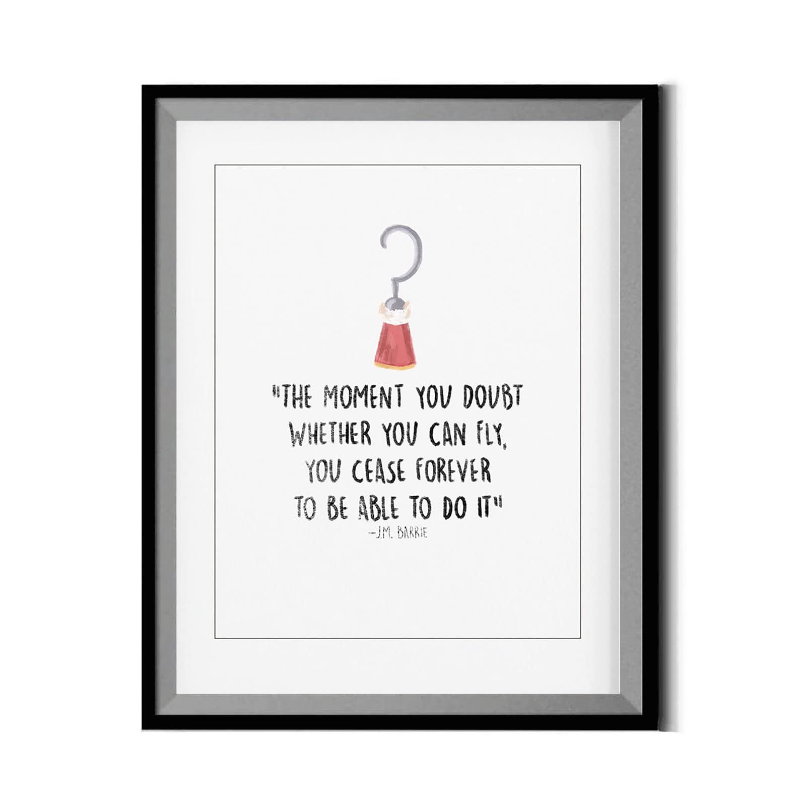 Peter Pan Inspired Nursery Art Print - 20x28 Inch Modern Canvas Wall Art for Couples Bedroom & Outdoor Decor | Romantic Wall Decor for Nursery, Bedroom, Living Room | White Frameless Wall Hanging