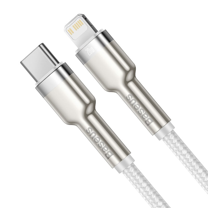 Baseus Premium Cafule Series 1M USB-C to Lightning Fast Charging Cable 20W - Durable Metal Connector for iPhone, iPad, AirPods - Perfect for Home, Office & Travel Charging