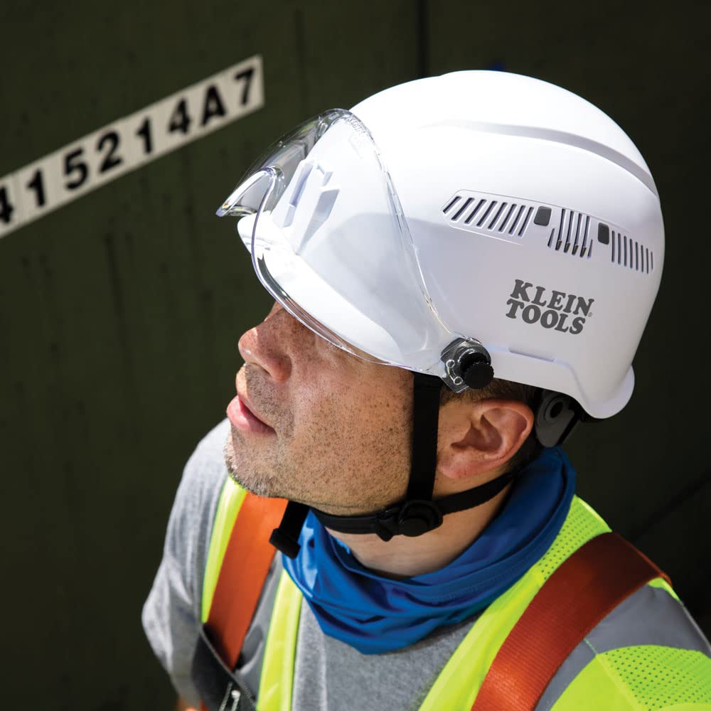 Klein Tools Safety Helmet Chin Strap - Leather for Secure Fit | Work & Construction