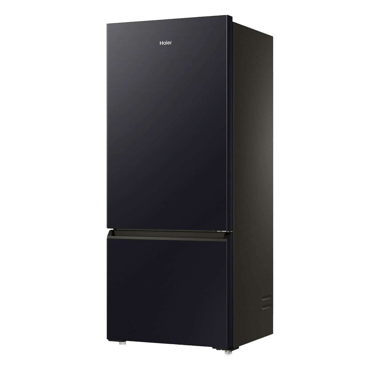 Haier 433L Bottom Mount Refrigerator - Energy Efficient Black Fridge with Adjustable Shelves for Kitchen, Home & Office Use