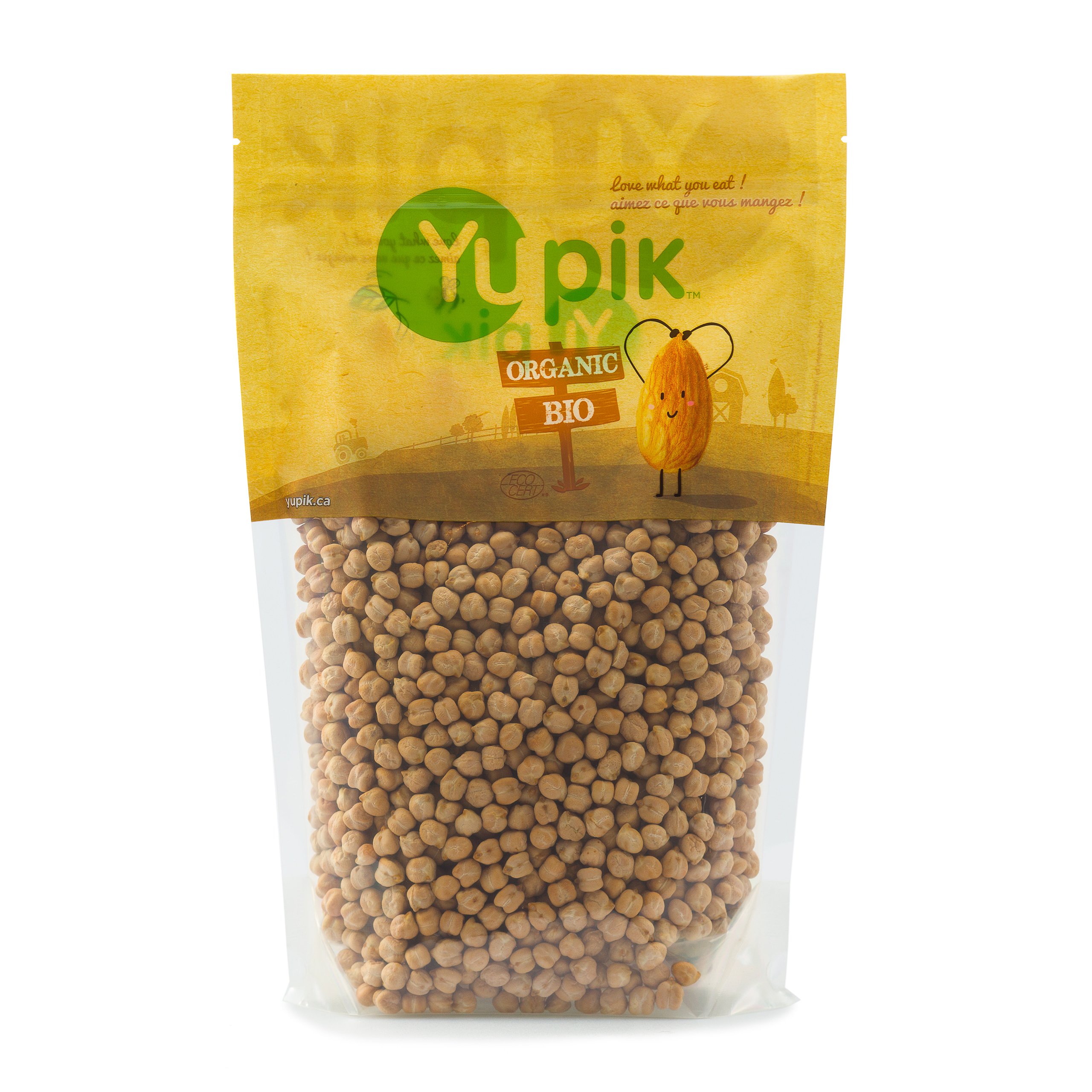Organic Chickpeas by Yupik - 2.2lb Bulk Pack (6 Pack) | Non-GMO, Gluten-Free | Perfect for Hummus, Salads & Healthy Snacks