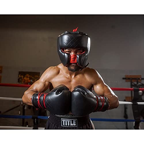 Title Boxing Ko-Vert Headgear for Boxing, MMA & Muay Thai Training - Unisex Adult Protective Gear - White Large Size - Perfect for Sparring, Competition & Fitness Workouts