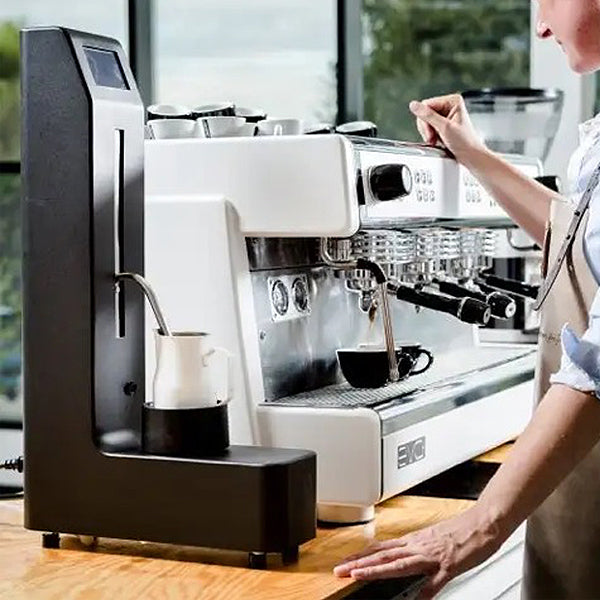 Perfect Moose Epic Greg Automatic Milk Steamer with Puqpress Q1 Tamper - Professional Espresso Machine Accessory for Home & Cafe Baristas
