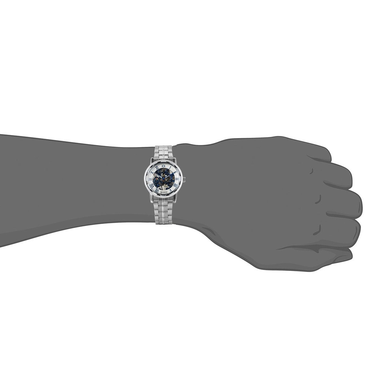 Men's Skeleton Hand-Wind Watches - 2pcs Stainless Steel Band for Birthday Gifts | Formal & Casual Wear