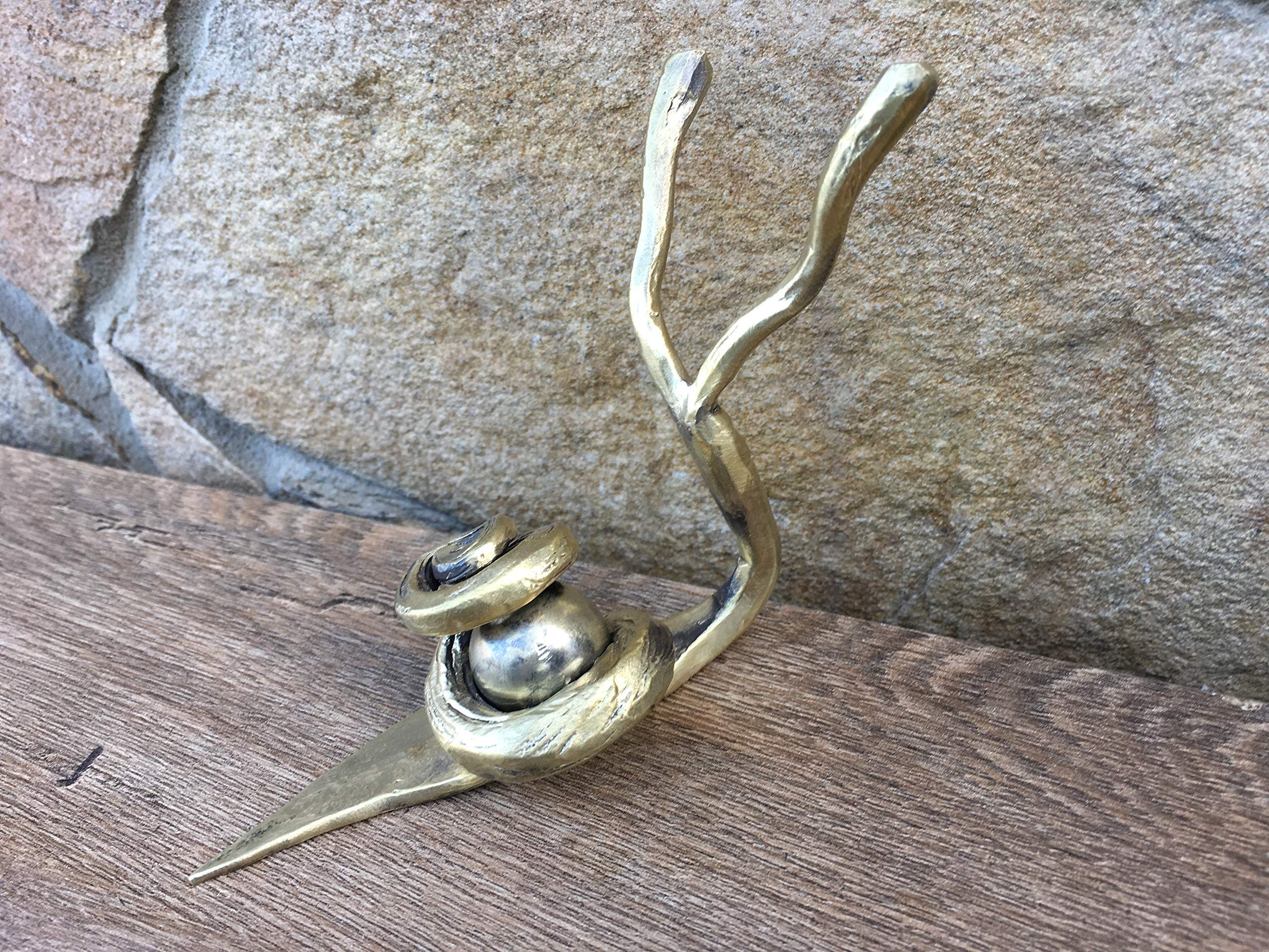 Handcrafted Bronze Snail Sculpture - Unique 8th & 19th Anniversary Gift for Couples - Elegant Bronze Home Decor for Him & Her - Perfect for Wedding Anniversaries, Housewarming, and Office Desk Decor