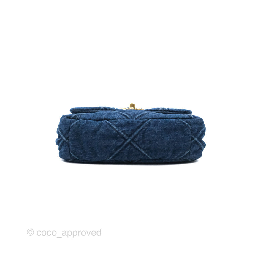 Chanel 19 Small Denim Mixed Hardware Flap Bag - Luxury Designer Handbag for Women | Perfect for Everyday Use, Date Night & Special Occasions