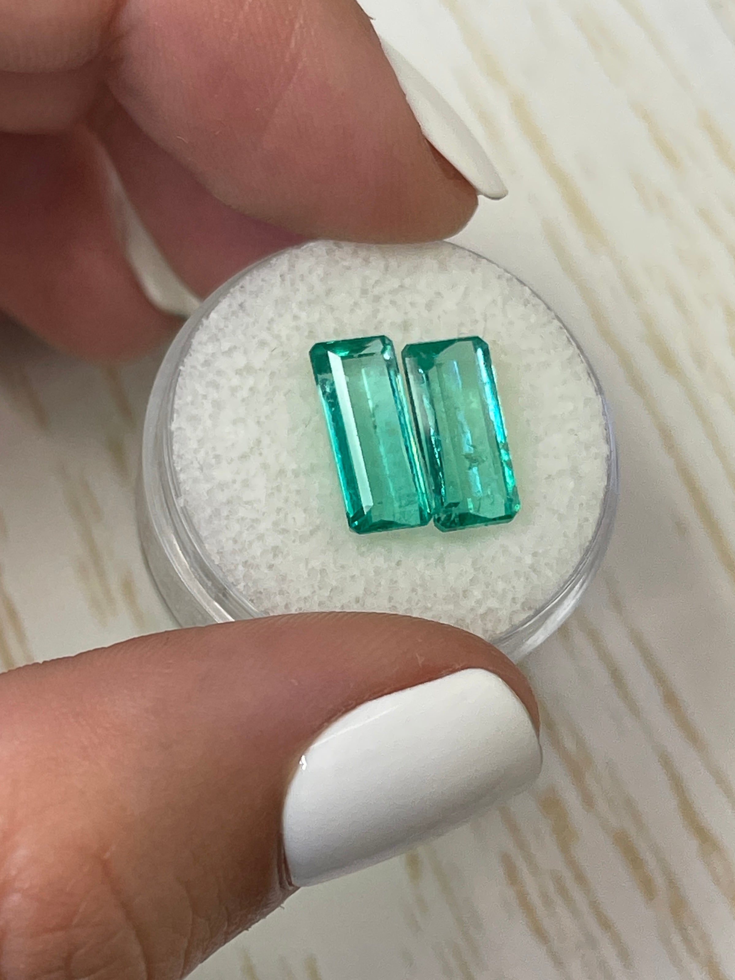4.63tcw 12x6 Matching Loose Colombian Emeralds - Emerald Cut Gemstones for Jewelry Making, Engagement Rings & Luxury Gifts | Natural Green Precious Stones for Collectors & Designers