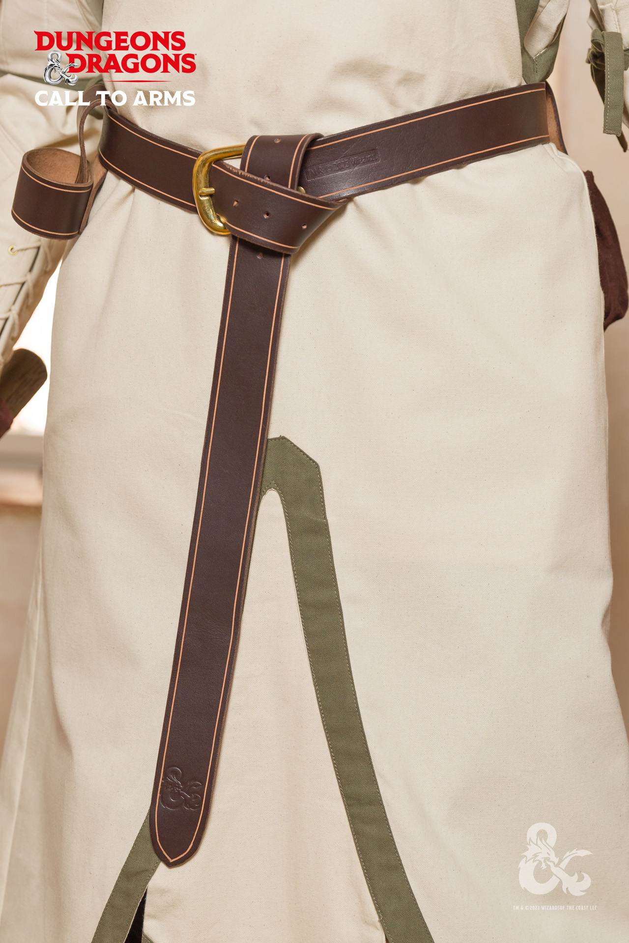Dungeons & Dragons Genuine Leather Belt - Brown Fantasy RPG Accessory for Cosplay & LARP Costumes