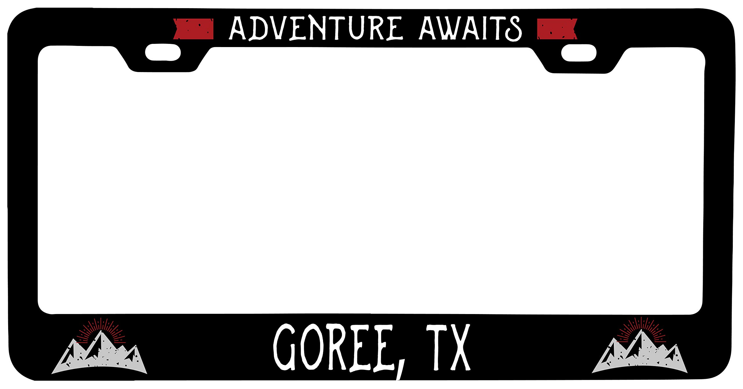 Goree Texas Vanity Metal License Plate Frame - Rustic Decorative Car Accessory for Trucks & SUVs - Perfect for Road Trips & State Pride